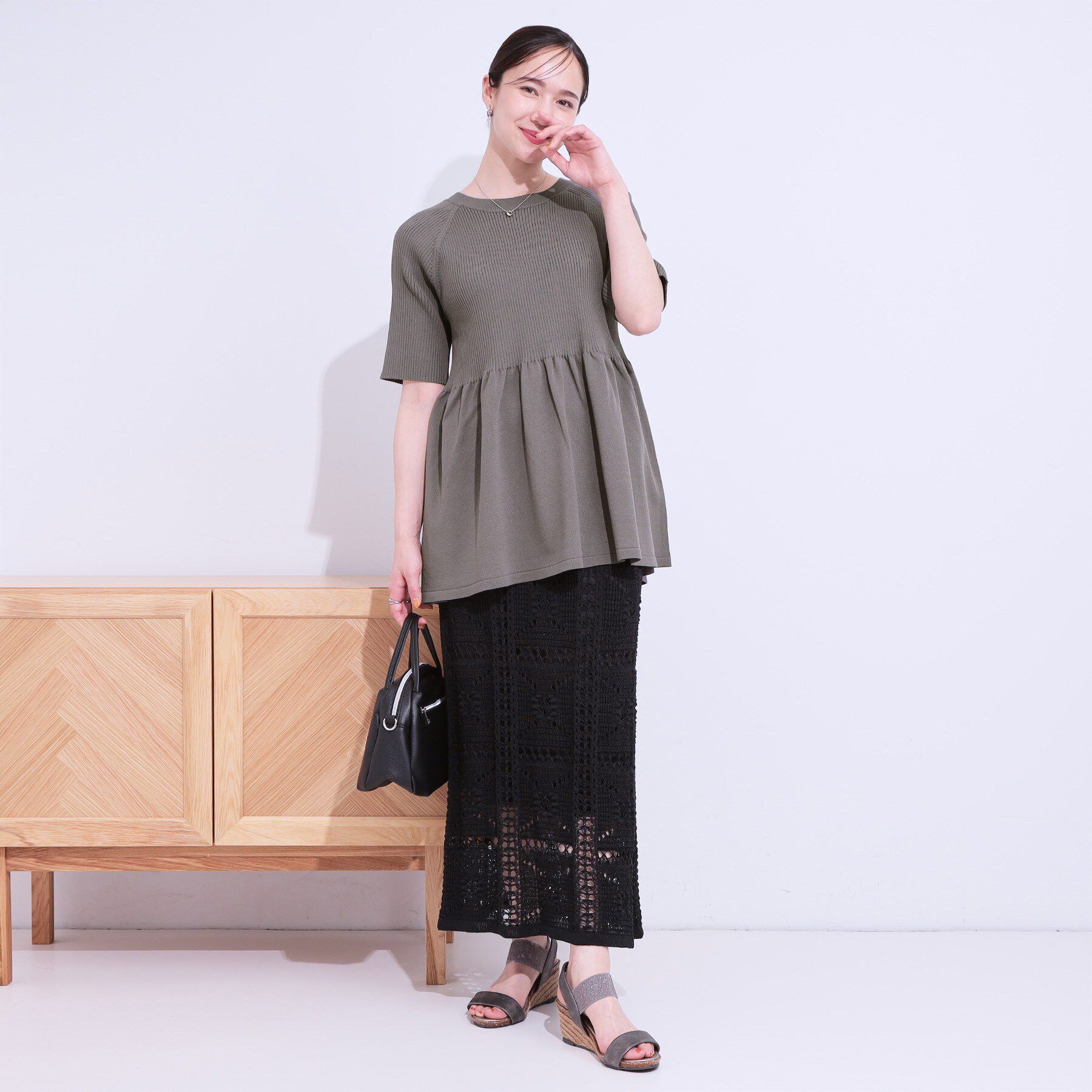 SHOO･LA･RUE「ペプラムニットトップス」|ニット・セーター|