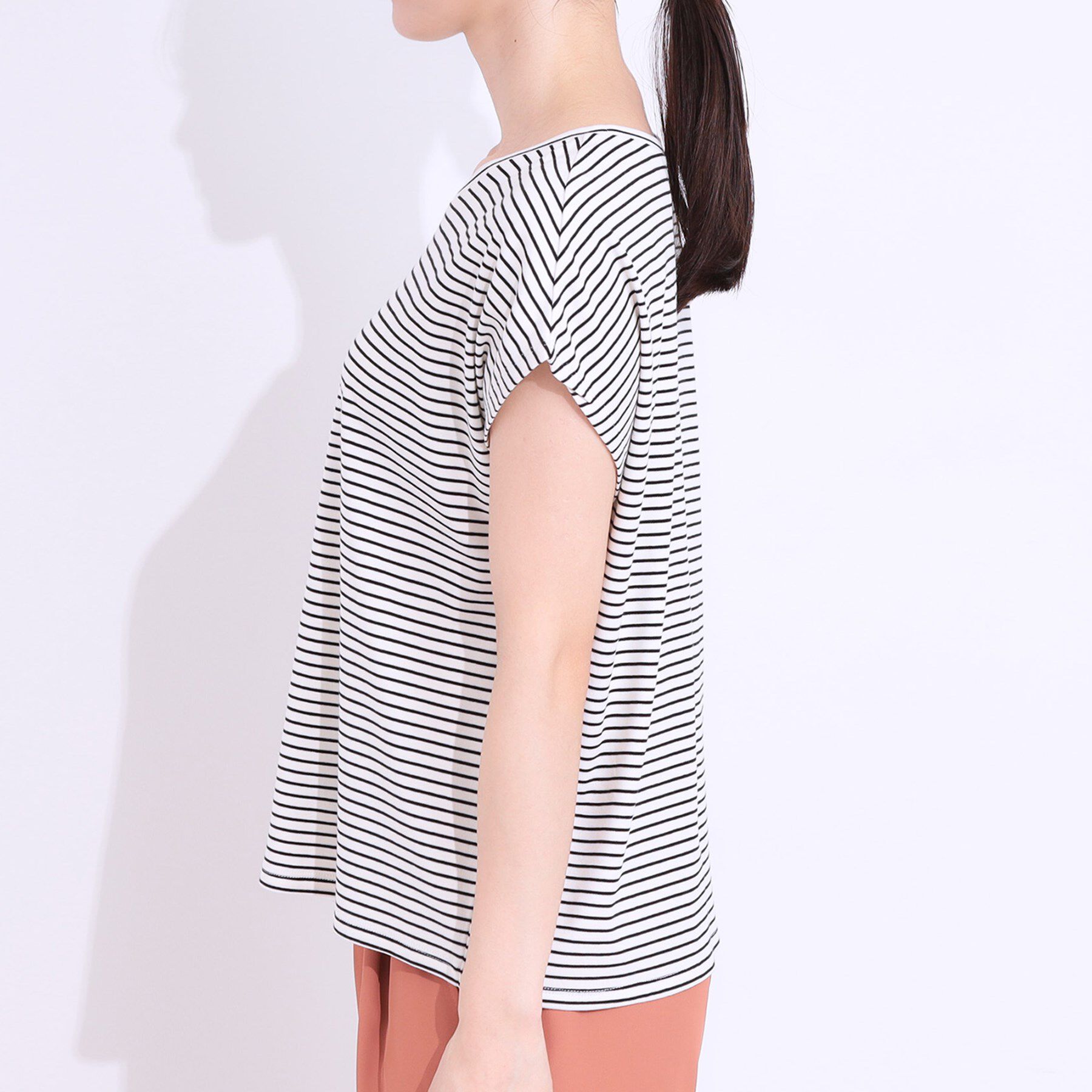 SHOO･LA･RUE「【S-LL/2点セット】程よい甘さをプラス Tシャツ＋チュールトップス」|Tシャツ・カットソー|