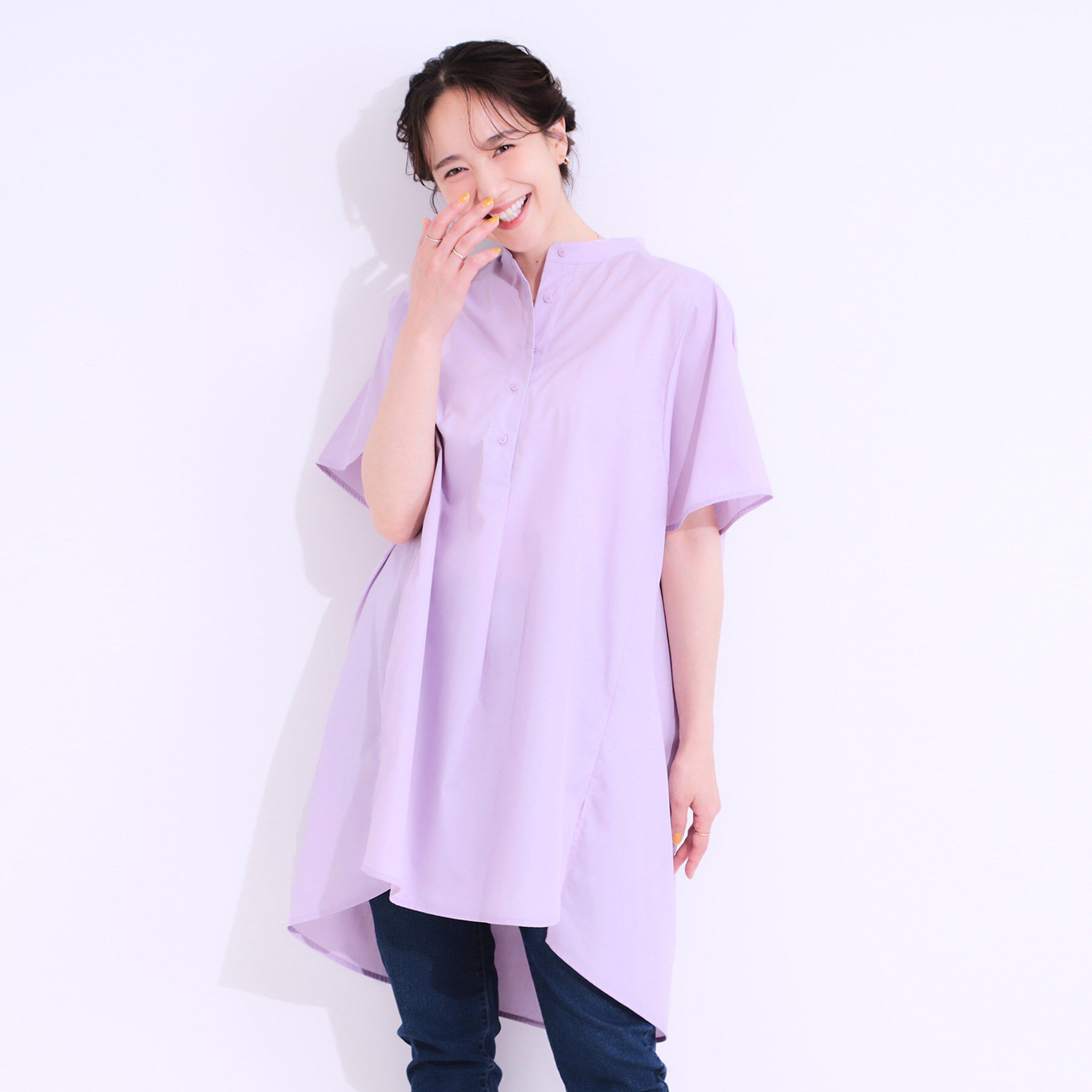 SHOO･LA･RUE「【洗える】体型きれい見え チュニックワンピース」|チュニック|