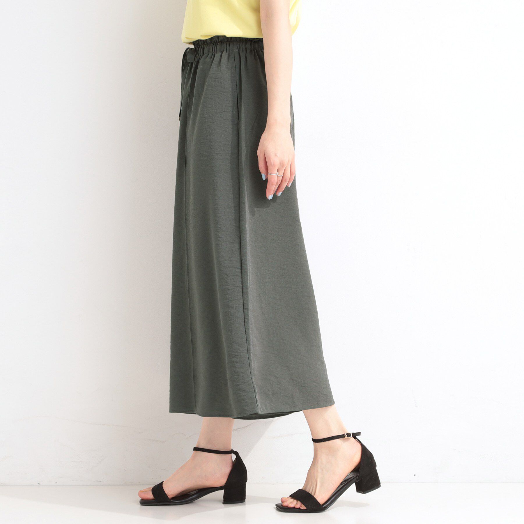 SHOO･LA･RUE「【S-LL/ひんやり】さらっとタッチできれい見え ピンタックスカーチョ」|その他|