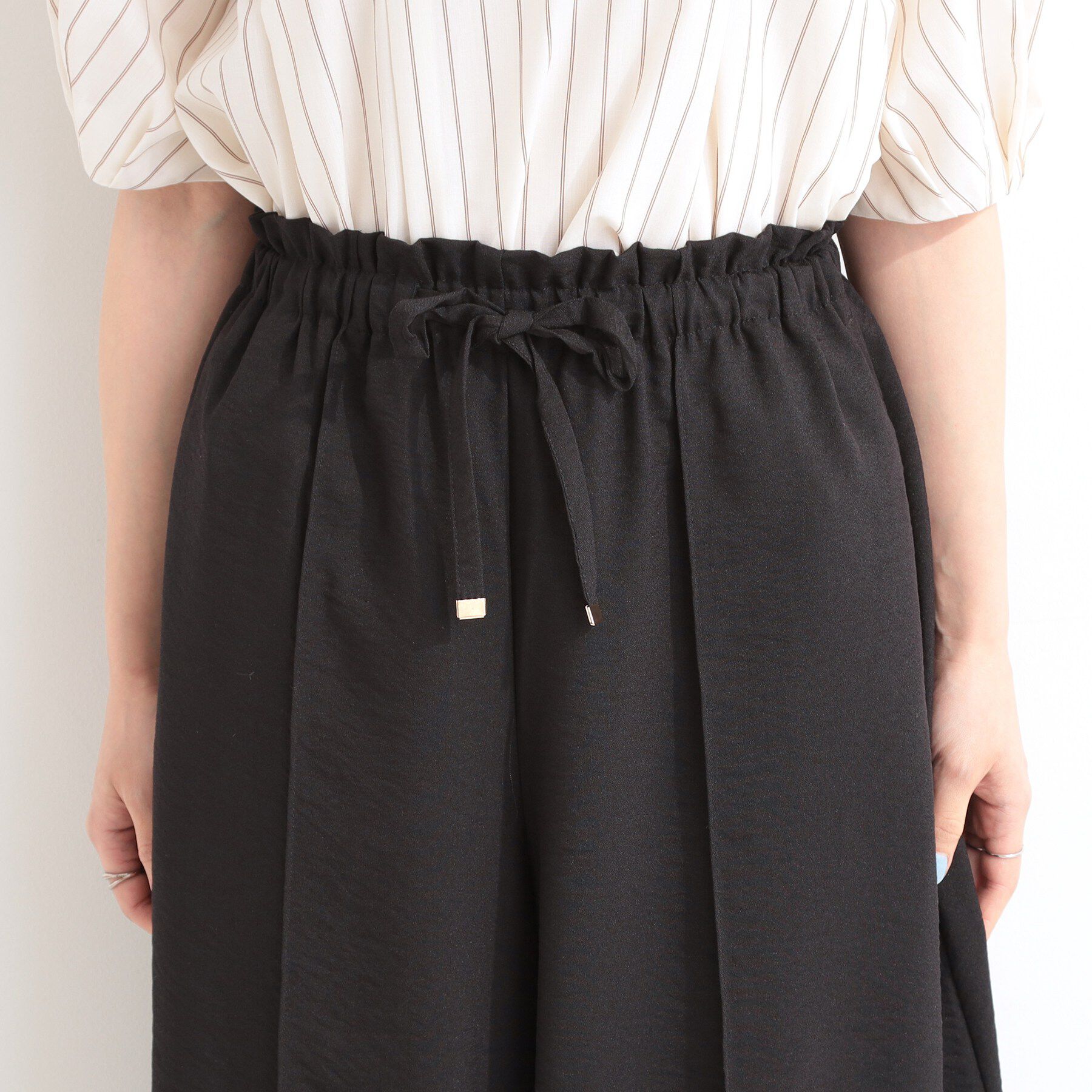 SHOO･LA･RUE「【S-LL/ひんやり】さらっとタッチできれい見え ピンタックスカーチョ」|その他|