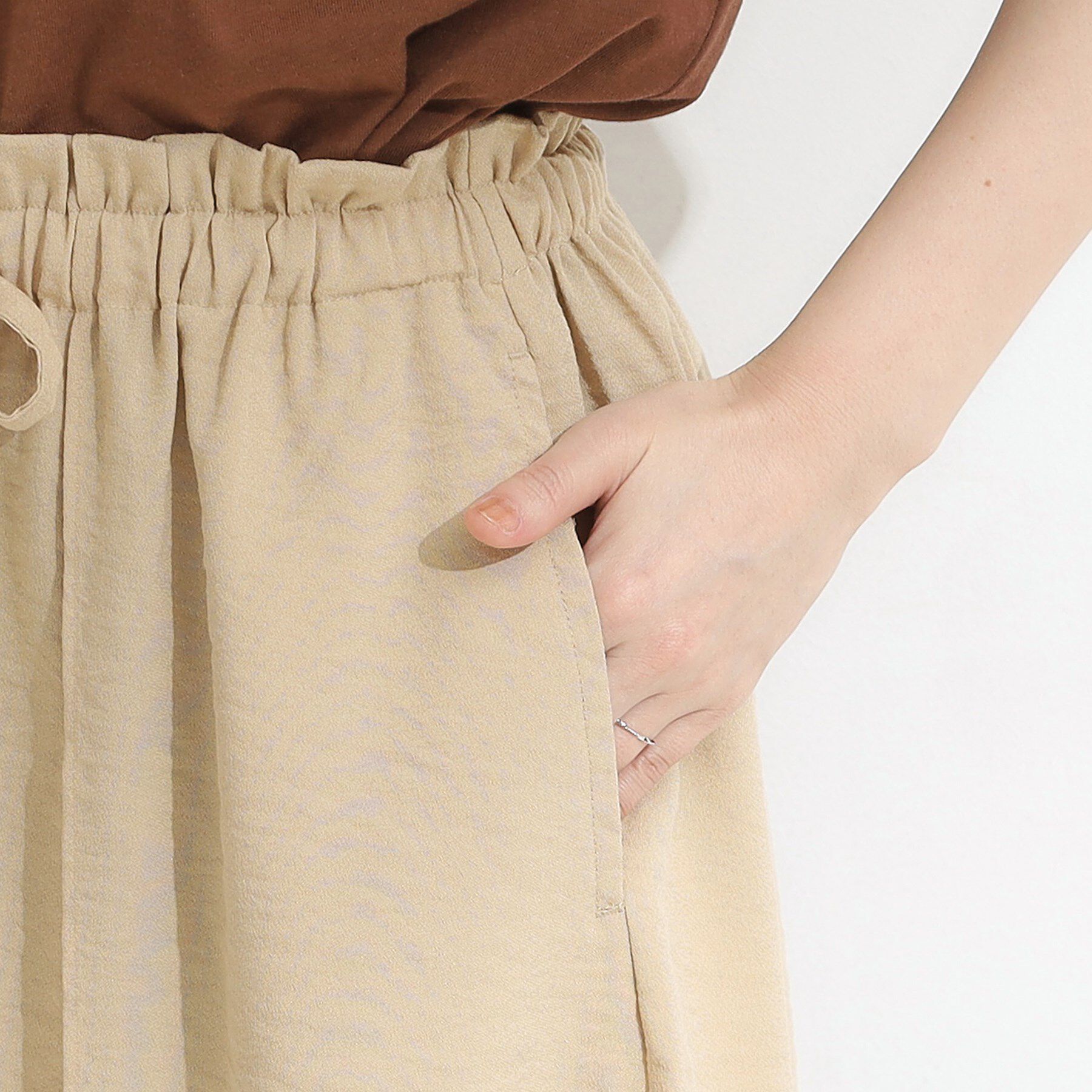 SHOO･LA･RUE「【S-LL/ひんやり】さらっとタッチできれい見え ピンタックスカーチョ」|その他|