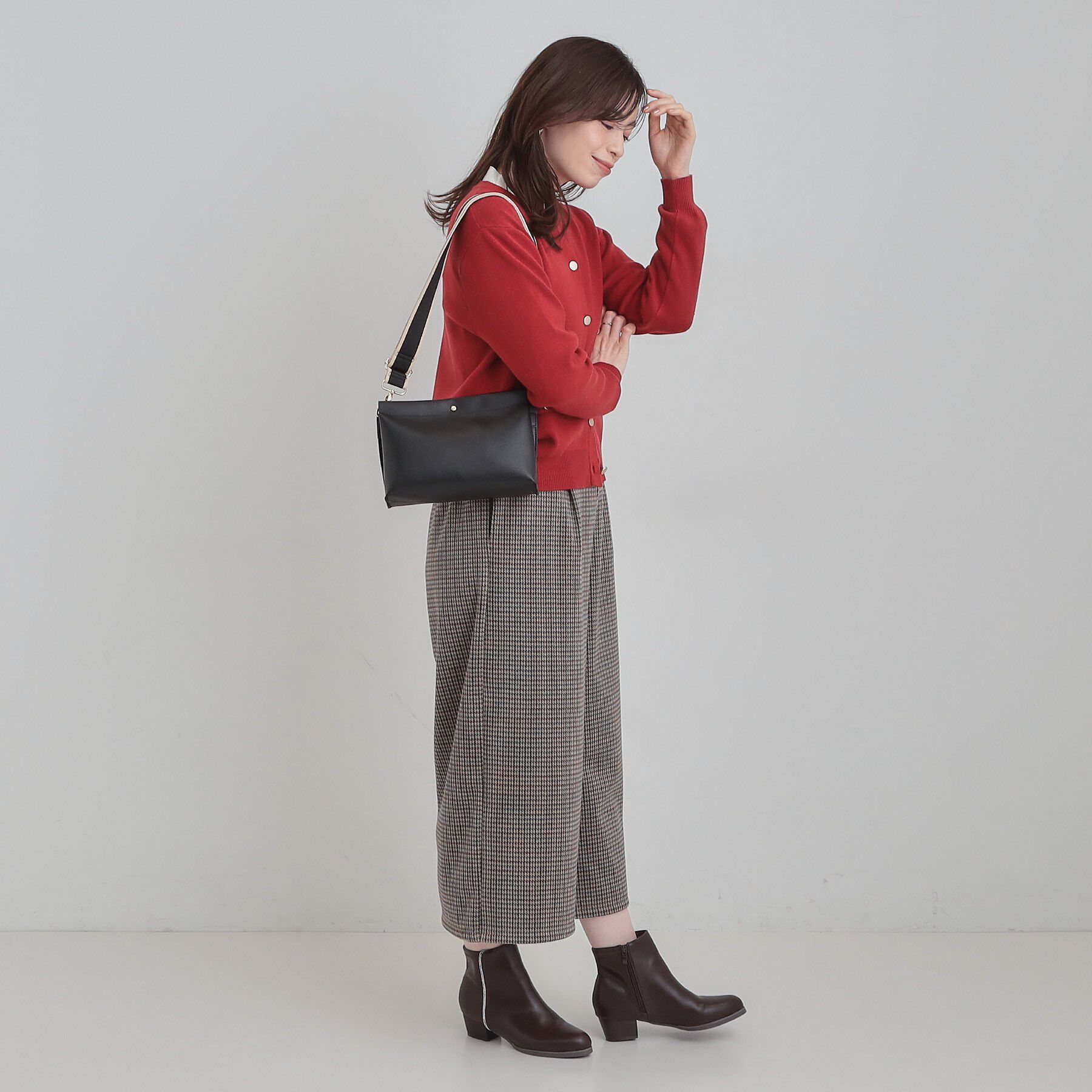 SHOO･LA･RUE「配色ベルトがアクセント 3層ショルダーバッグ」|ショルダー・メッセンジャー|