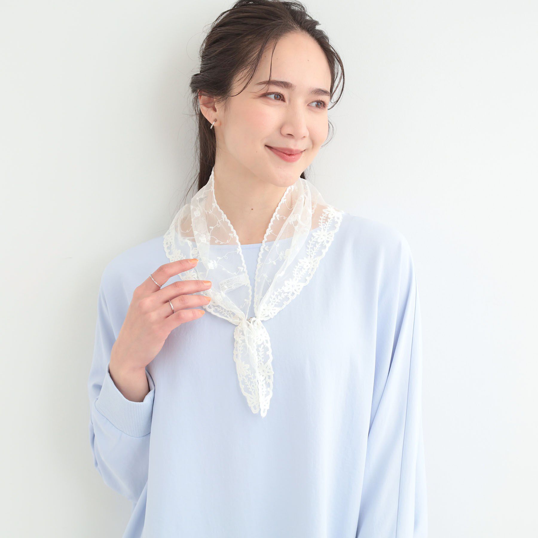 SHOO･LA･RUE「マグネット付きレースストール」|ストール|