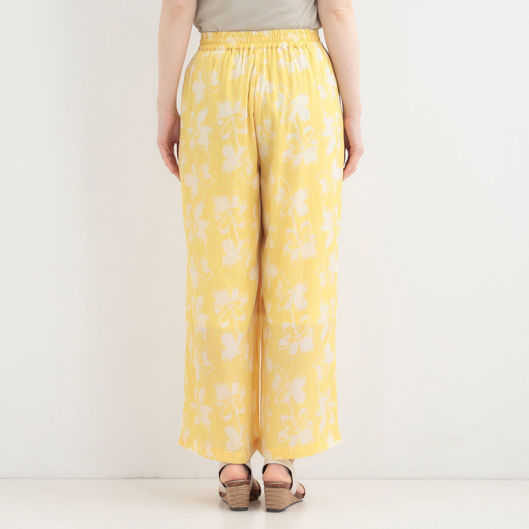 SHOO･LA･RUE「【選べる4柄/洗濯機可】さらっとしなやか　サテンワイドパンツ」|その他|