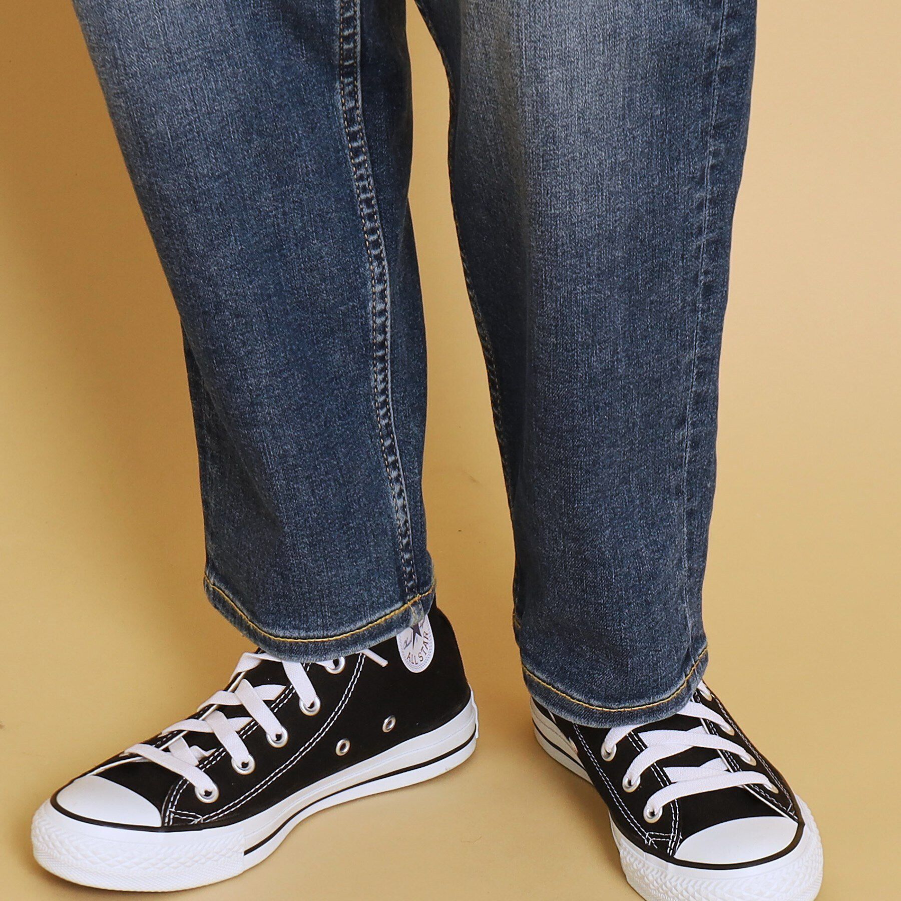 Dessin「【ユニセックス・洗える】テーパードストレッチデニム」|デニム|