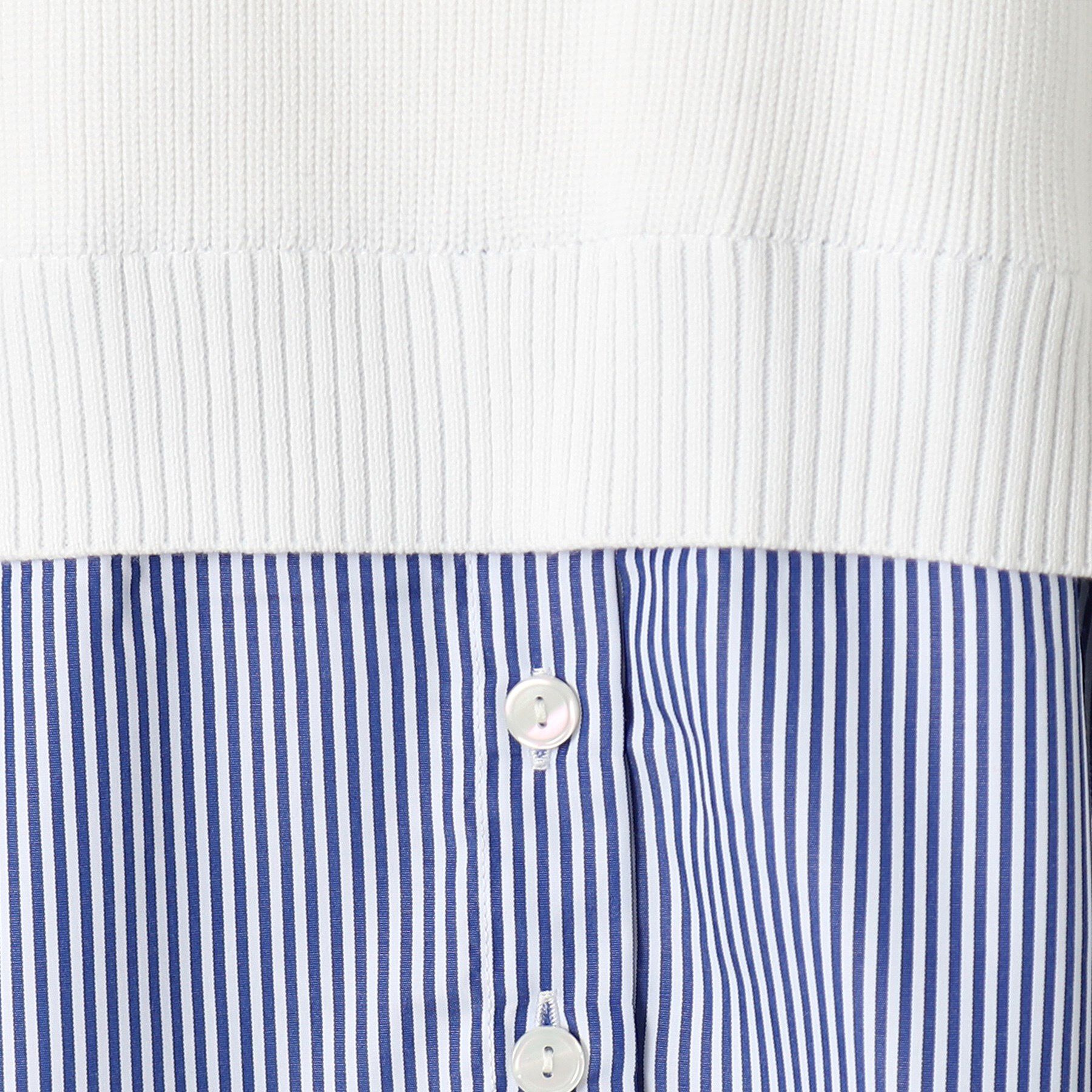 Dessin「【洗える】シャツレイヤード風ニット」|ニット・セーター|