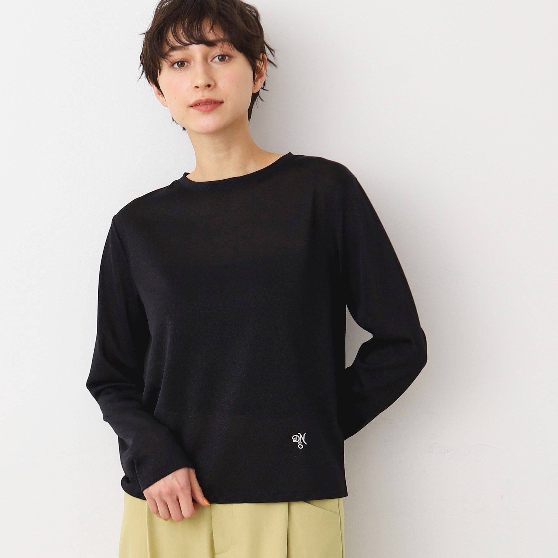 Dessin「【洗える】シアーカットソー」|Tシャツ・カットソー|ブラック(019)