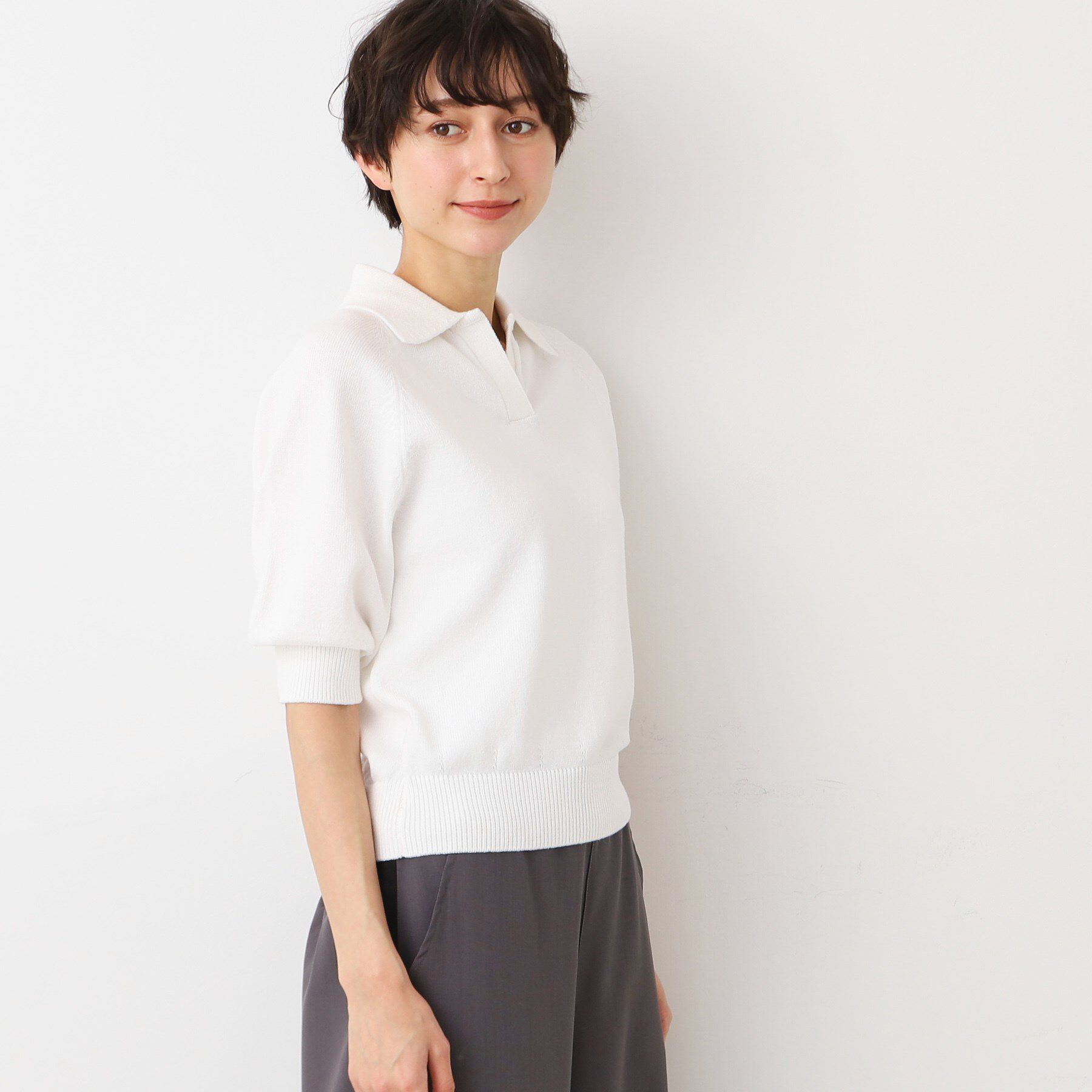 Dessin「【洗える】バルーンスリーブスキッパーニット」|ニット・セーター|