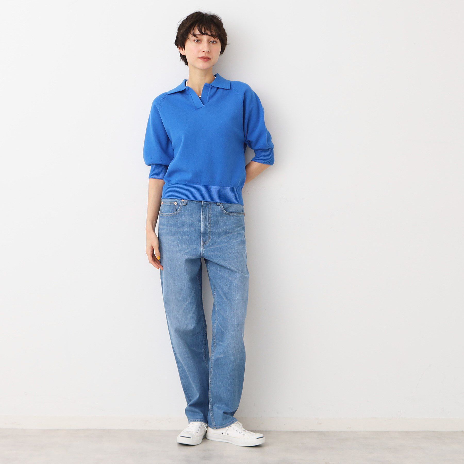 Dessin「【洗える】バルーンスリーブスキッパーニット」|ニット・セーター|