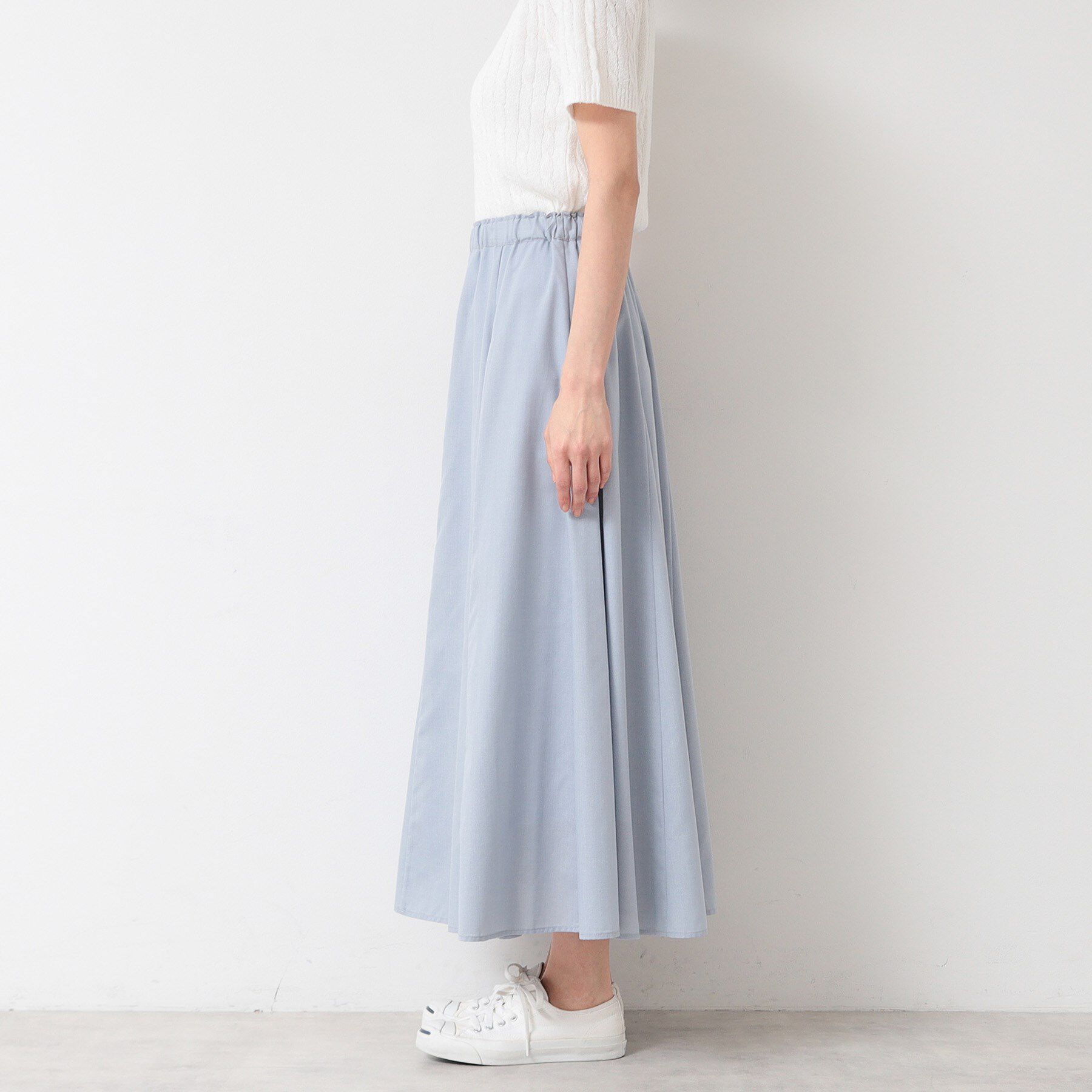 Dessin「【5色展開・ウエストゴム・洗える】エアリーフレアスカート（XS～L）」|スカート|