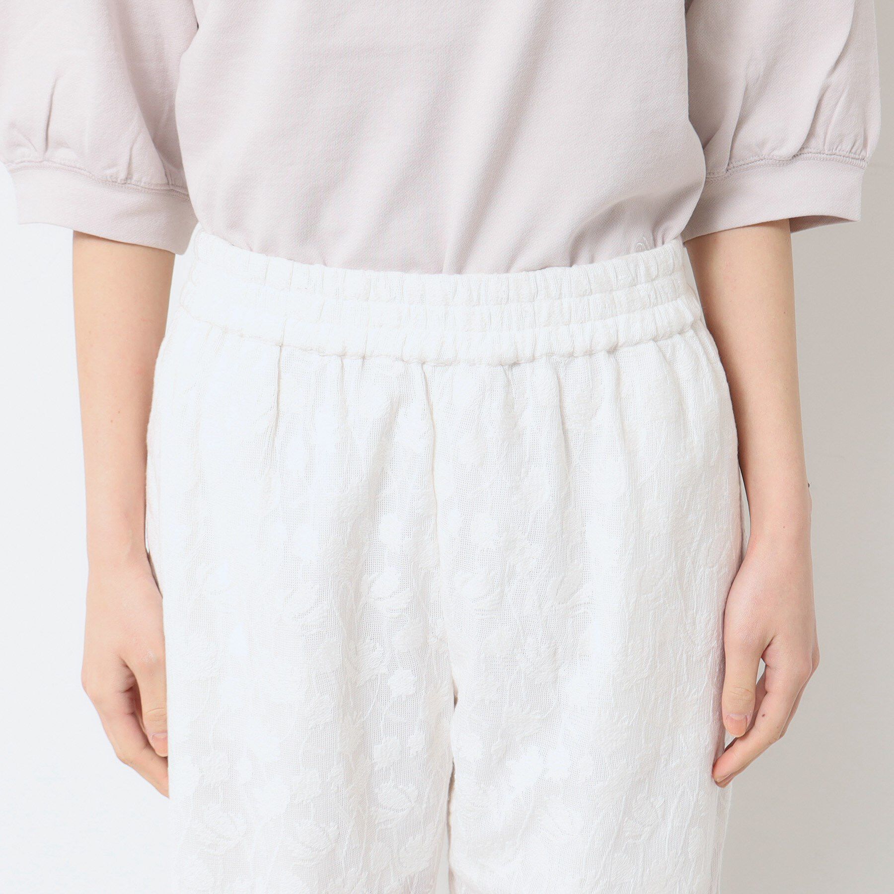 Dessin「【ウエストゴム・洗える】刺繍柄インドレースパンツ」|その他|