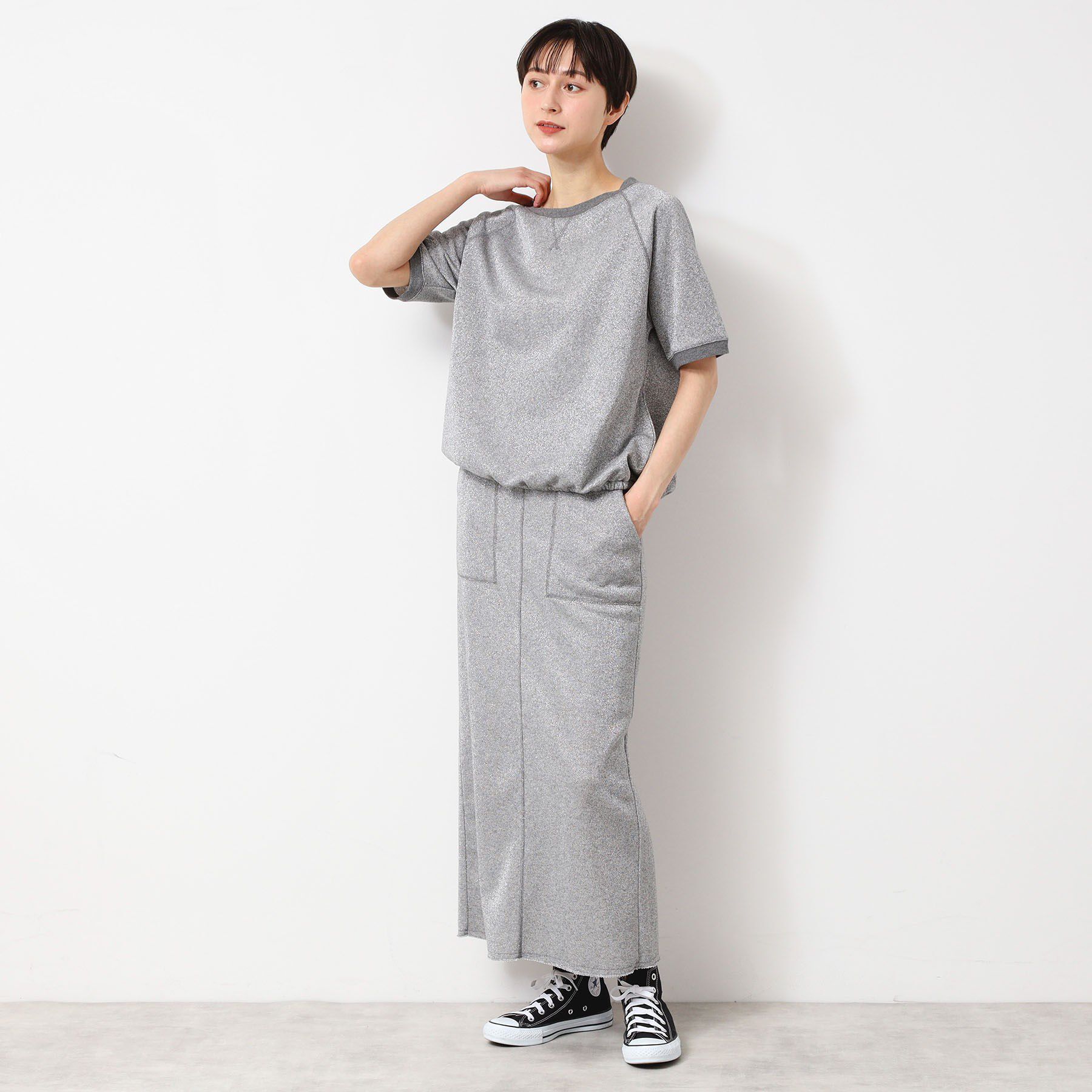 Dessin「【セットアップ可能・洗える】ラメ入り裏毛ジャージプルオーバー」|パーカー|