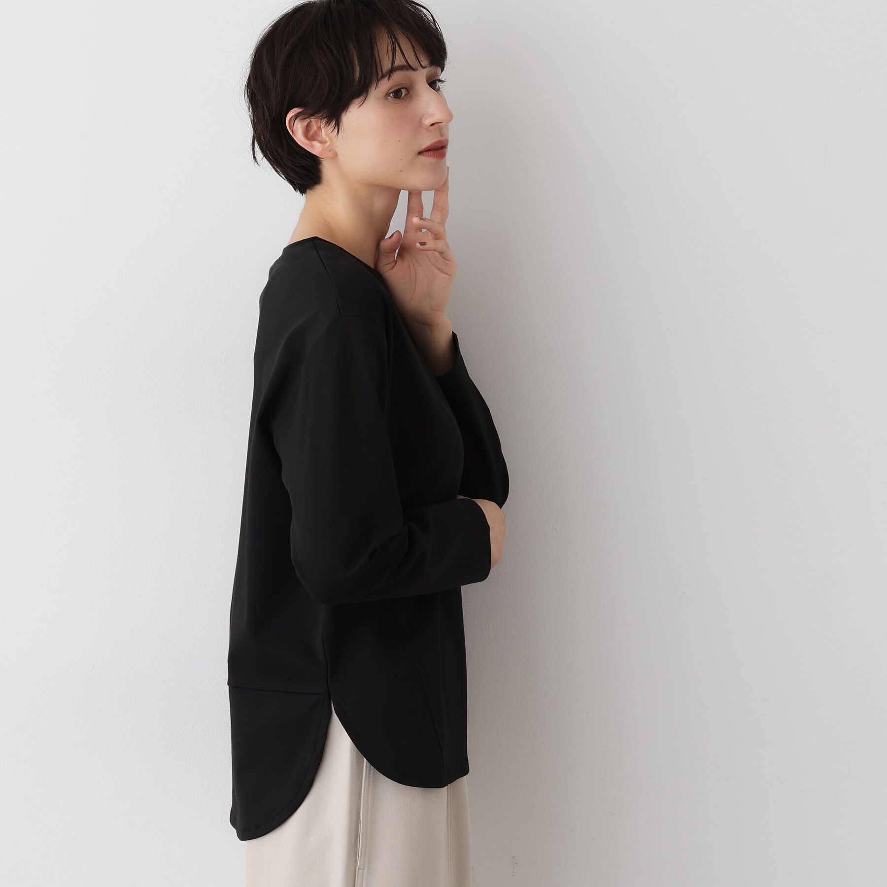 Dessin「【美シルエット/洗える】切替カットソー」|Tシャツ・カットソー|