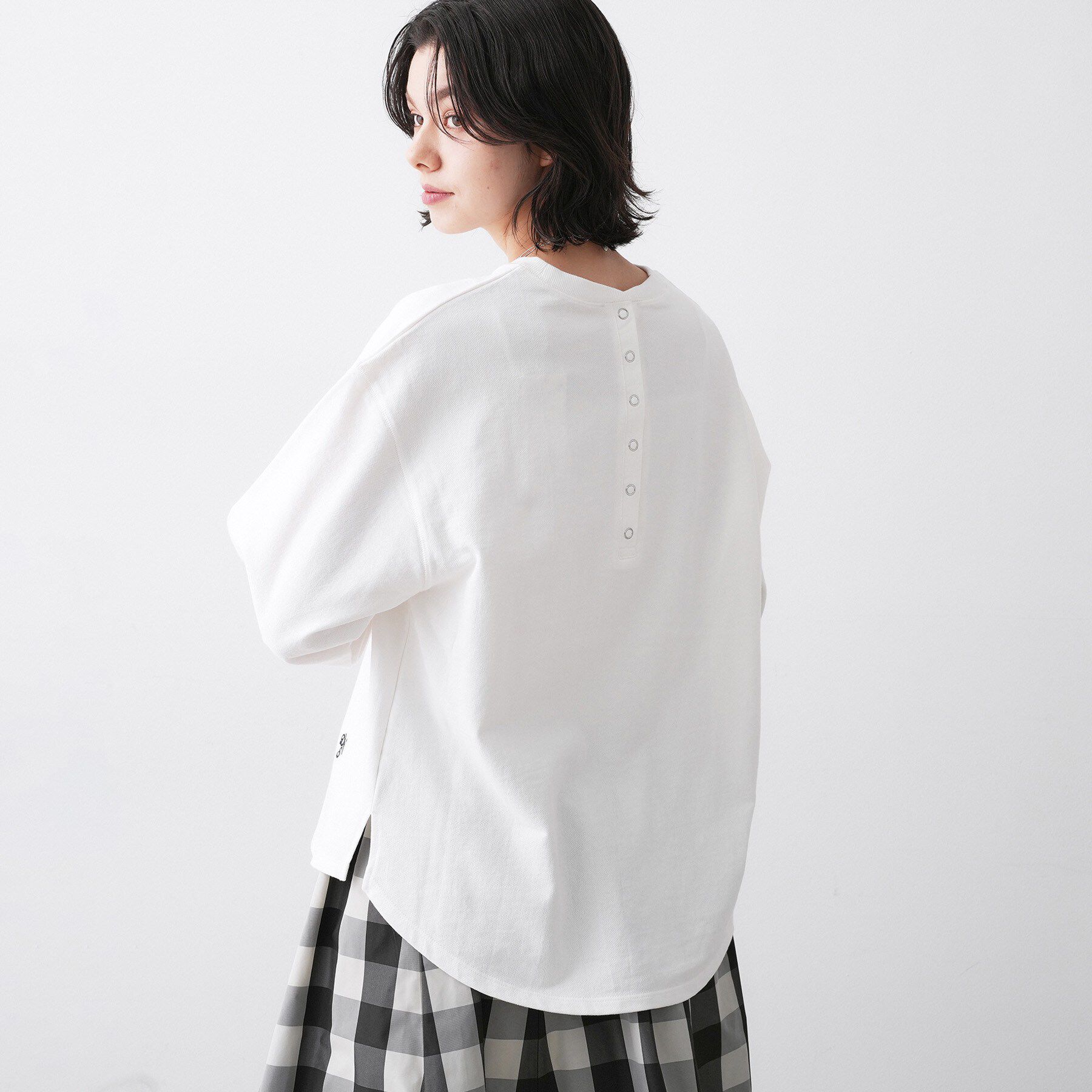 Dessin「【360度可愛い・洗える】バックヘンリーカットソー」|Tシャツ・カットソー|