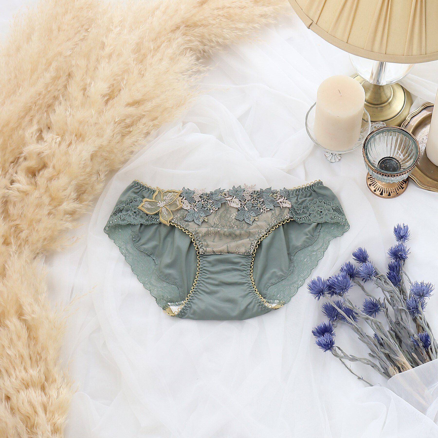 Risa Magli「エレーナ サニタリーショーツ」|インナー|カーキ(027)