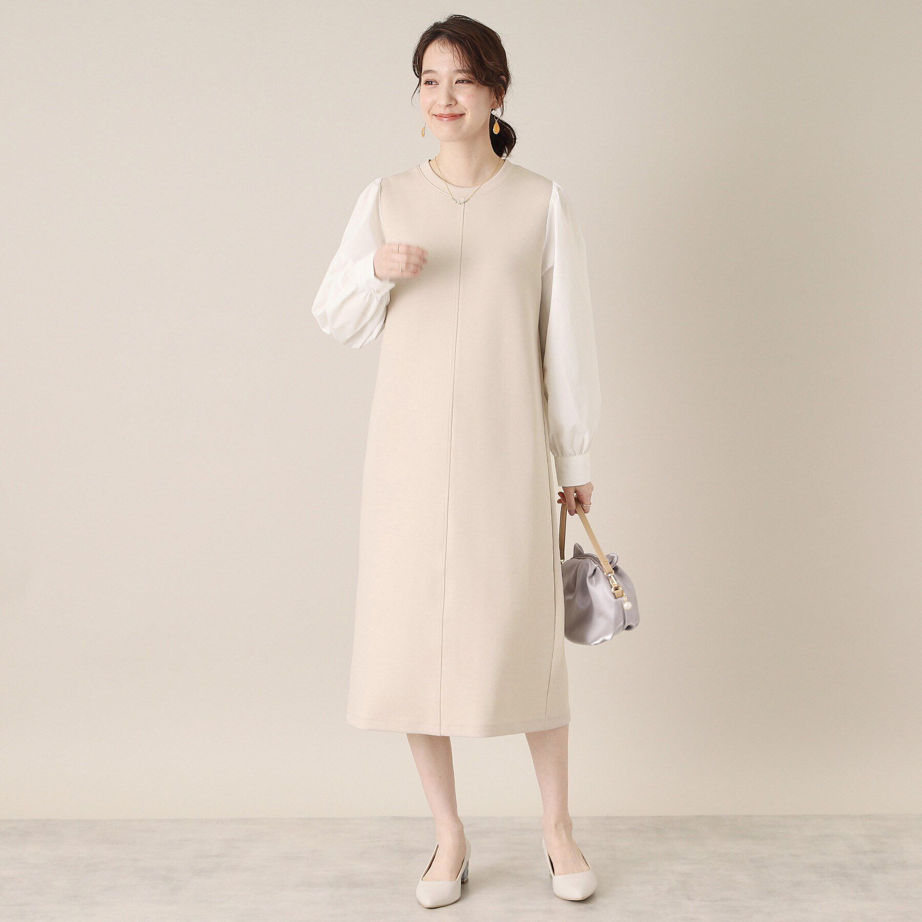 ITS&rsquo;DEMO「【手洗い可】ダンボールジャージーワンピース」|ワンピース|