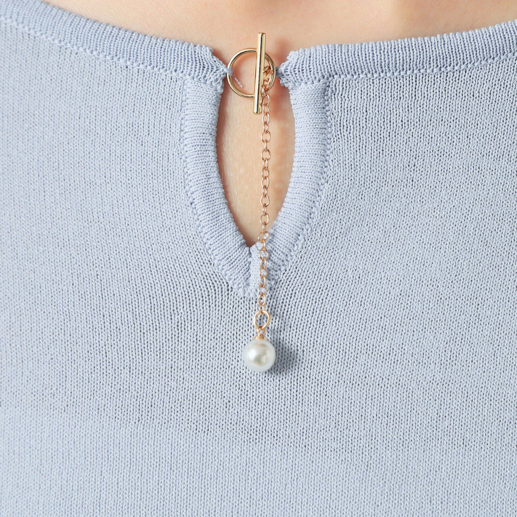 ITS&rsquo;DEMO「【UVケア／接触冷感／アンチピリング／洗濯機OK】キーネックニット」|ニット・セーター|