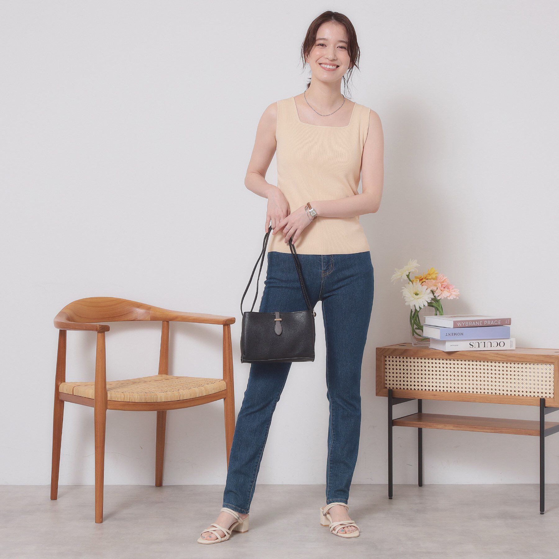 ITS&rsquo;DEMO「【手洗い可】ニットスクエアタンク」|キャミソール|