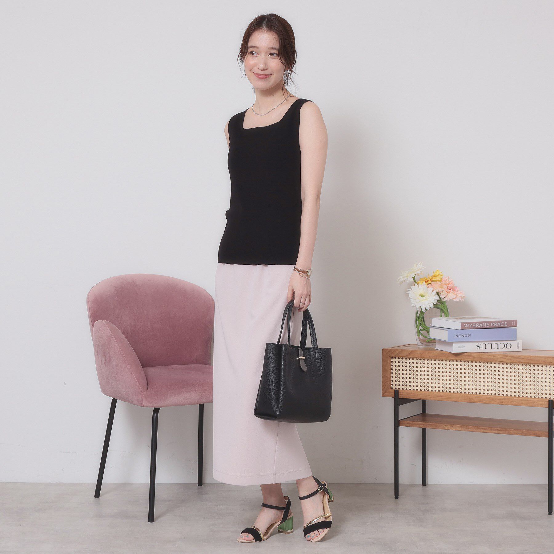 ITS&rsquo;DEMO「【手洗い可】ニットスクエアタンク」|キャミソール|