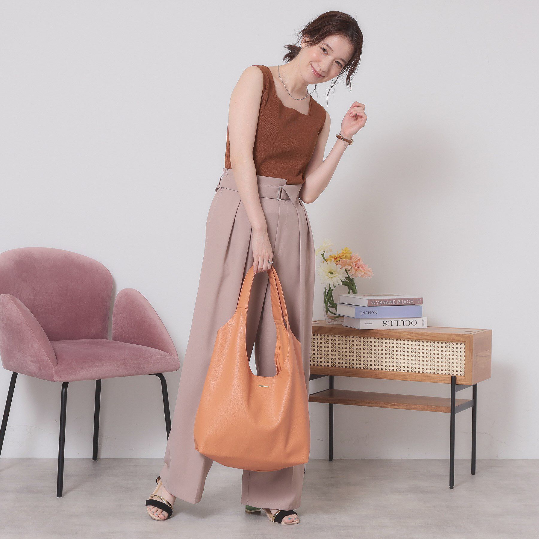 ITS&rsquo;DEMO「【手洗い可】ニットスクエアタンク」|キャミソール|