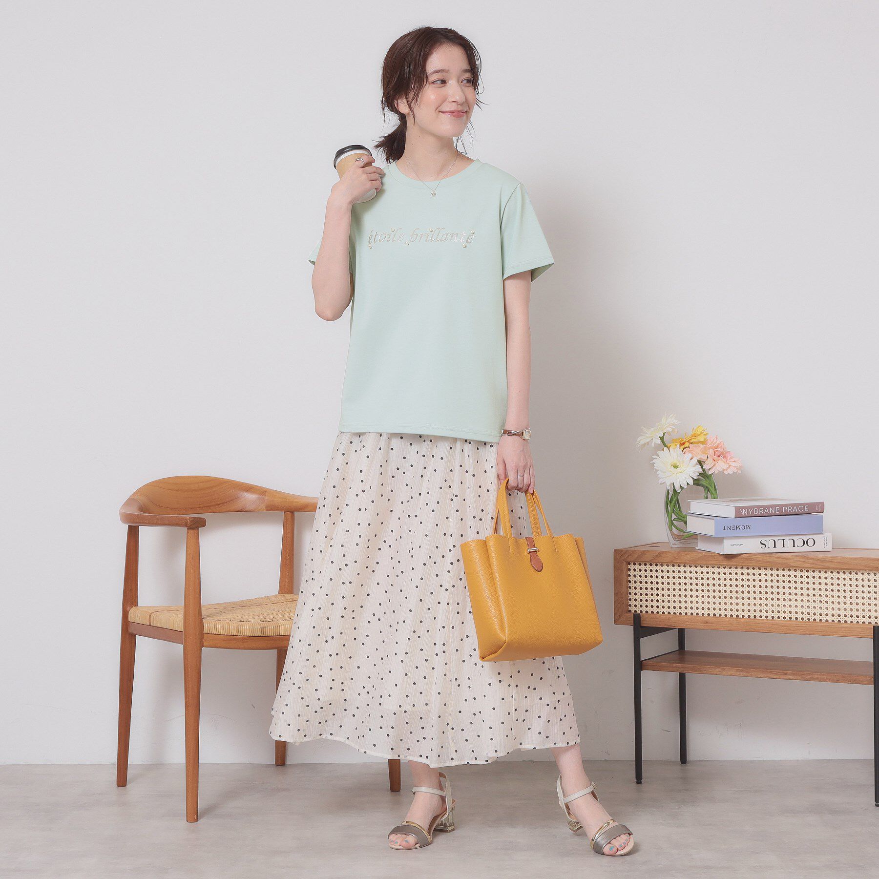 ITS&rsquo;DEMO「【手洗い可】箔ロゴプリントTシャツ」|Tシャツ・カットソー|