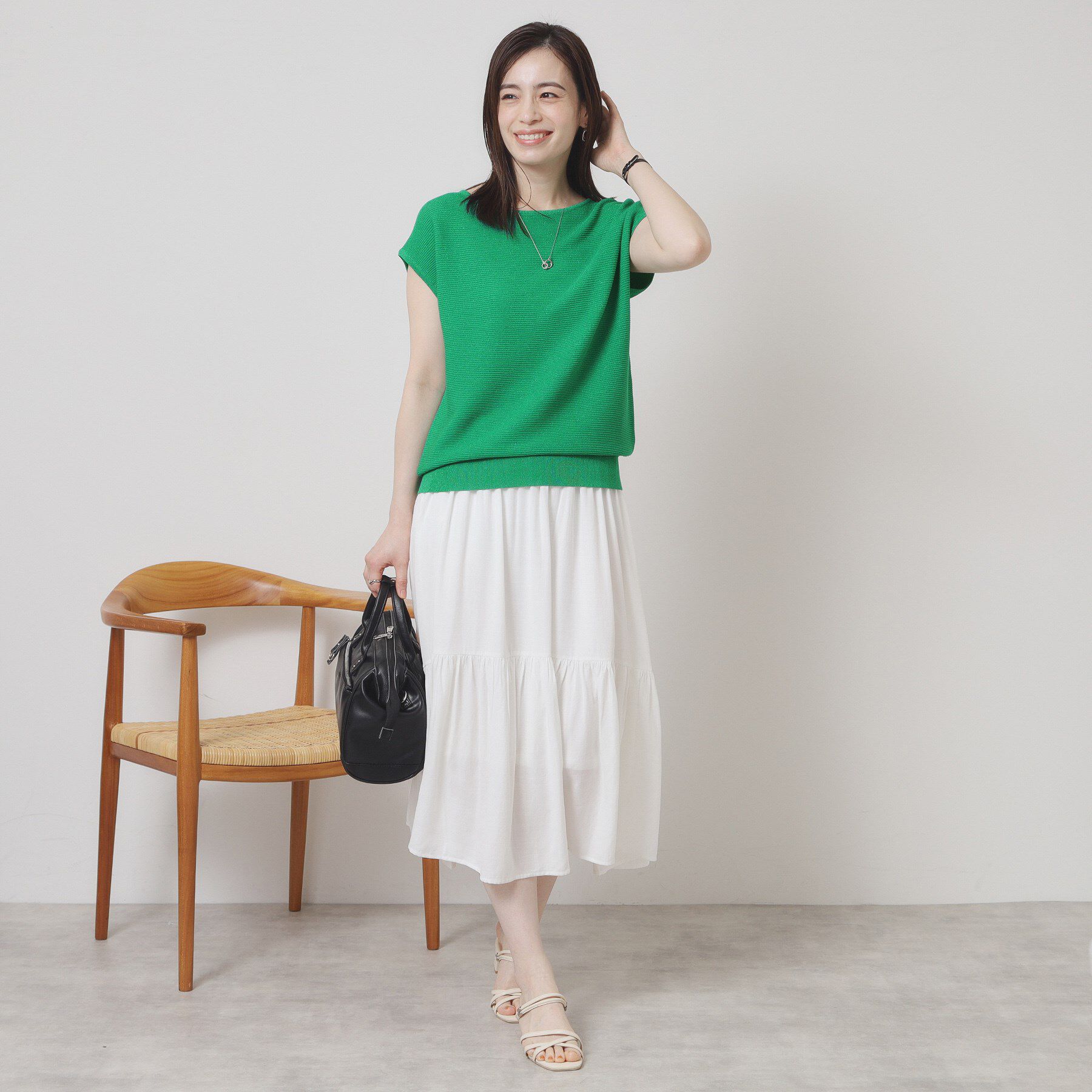 ITS&rsquo;DEMO「【さらりタッチ／ラメ／洗濯機OK】ラメガーターフレンチニット」|ニット・セーター|