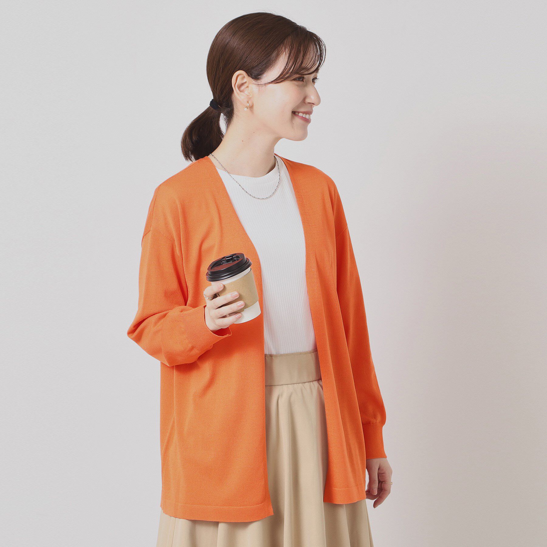 ITS&rsquo;DEMO「【UVケア／接触冷感／毛玉防止／手洗い可】着流しニットカーディガン」|カーディガン|