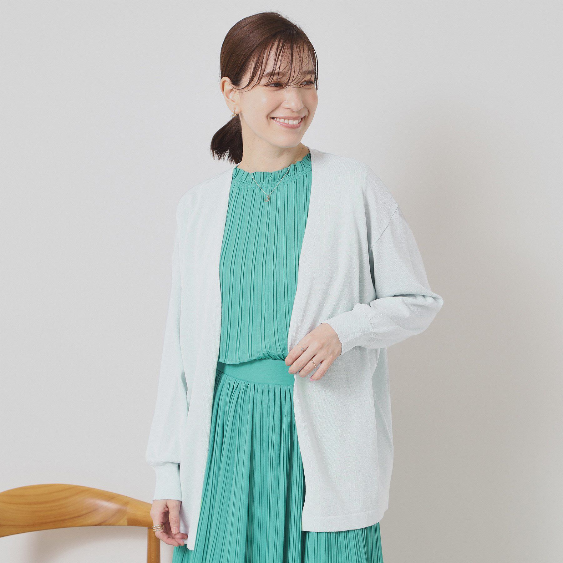 ITS&rsquo;DEMO「【UVケア／接触冷感／毛玉防止／手洗い可】着流しニットカーディガン」|カーディガン|