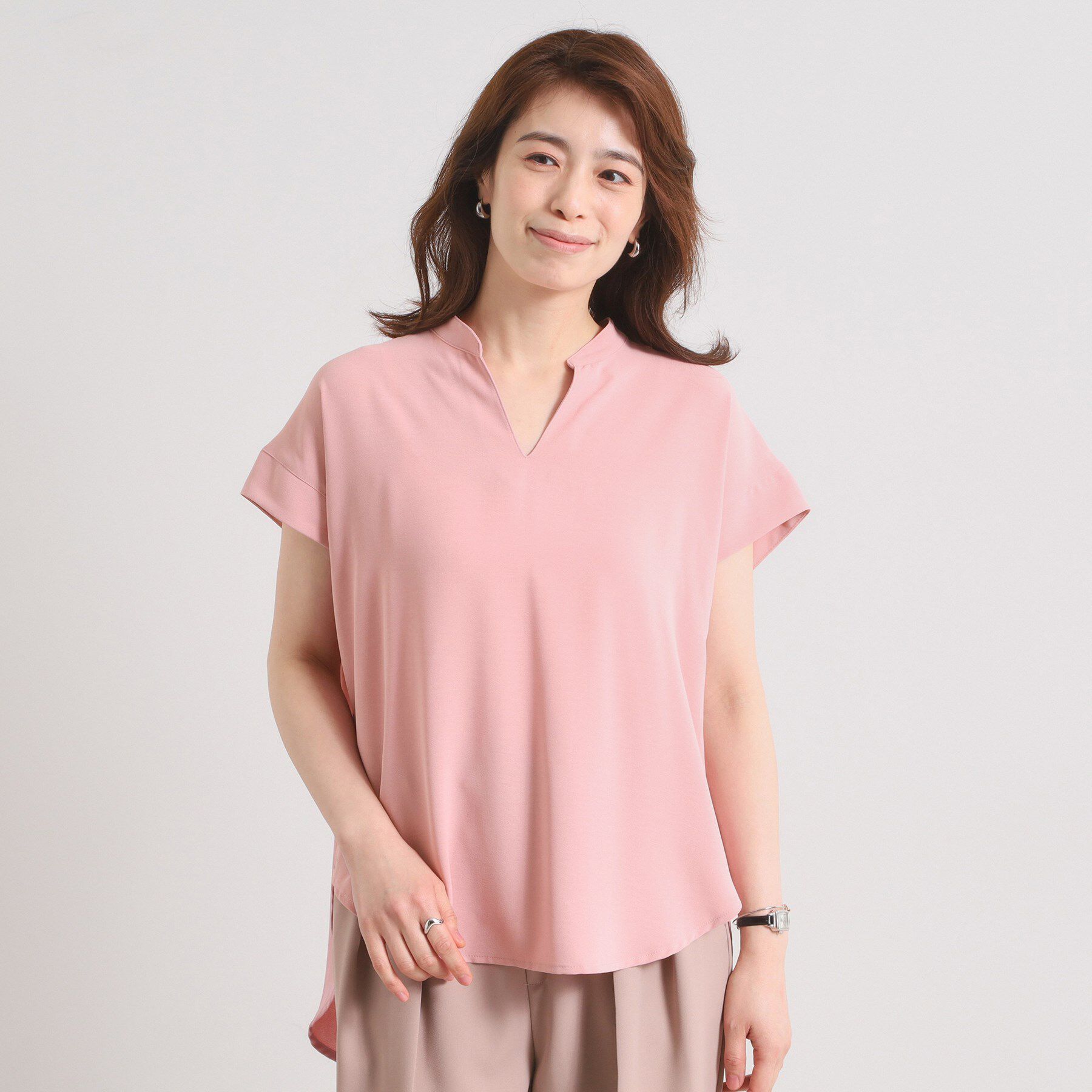 ITS&rsquo;DEMO「【接触冷感／手洗い可】バックギャザーブラウス」|シャツ・ブラウス|