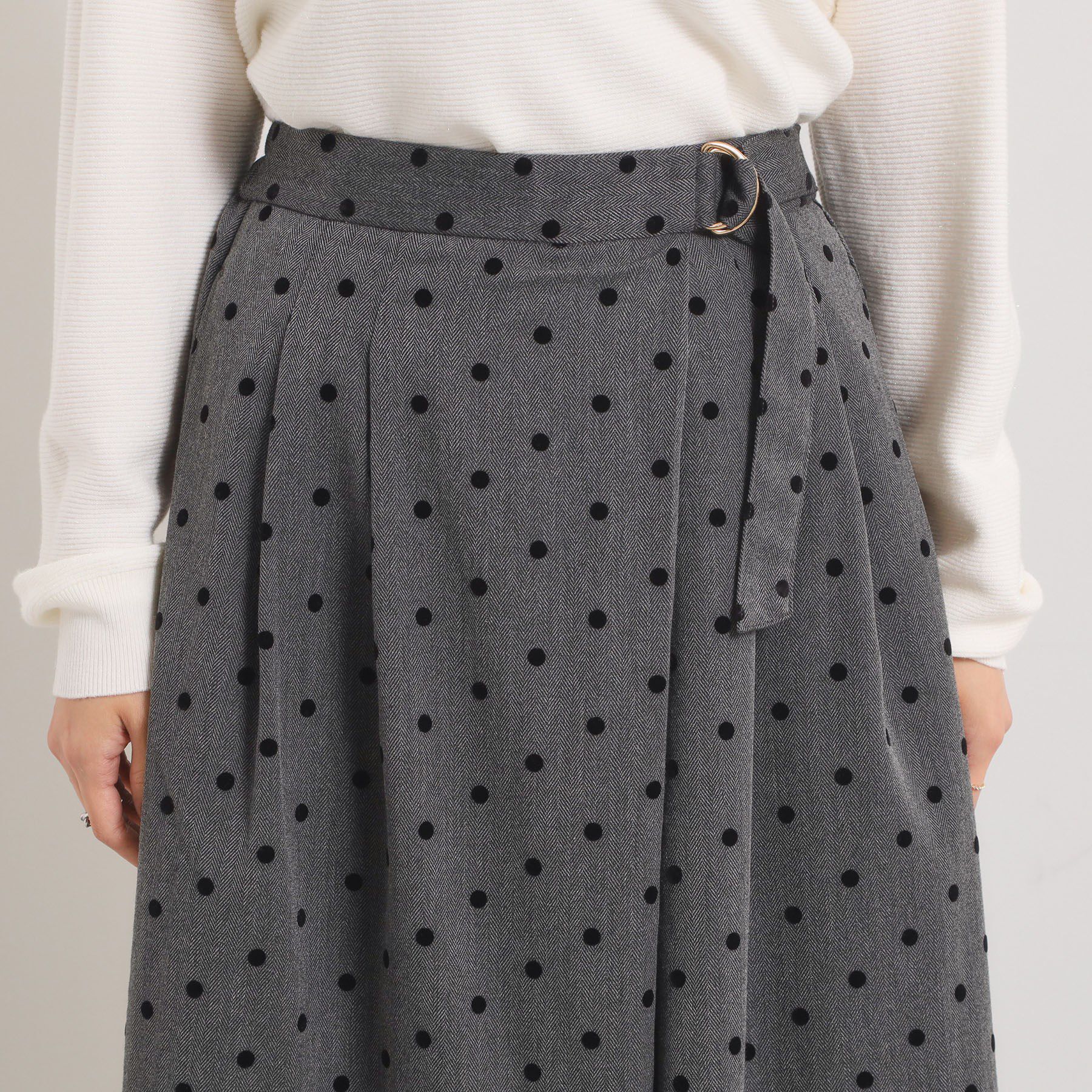 ITS&rsquo;DEMO「【手洗い可／ウエストゴム】ヘリンボーンスカンツ」|その他|