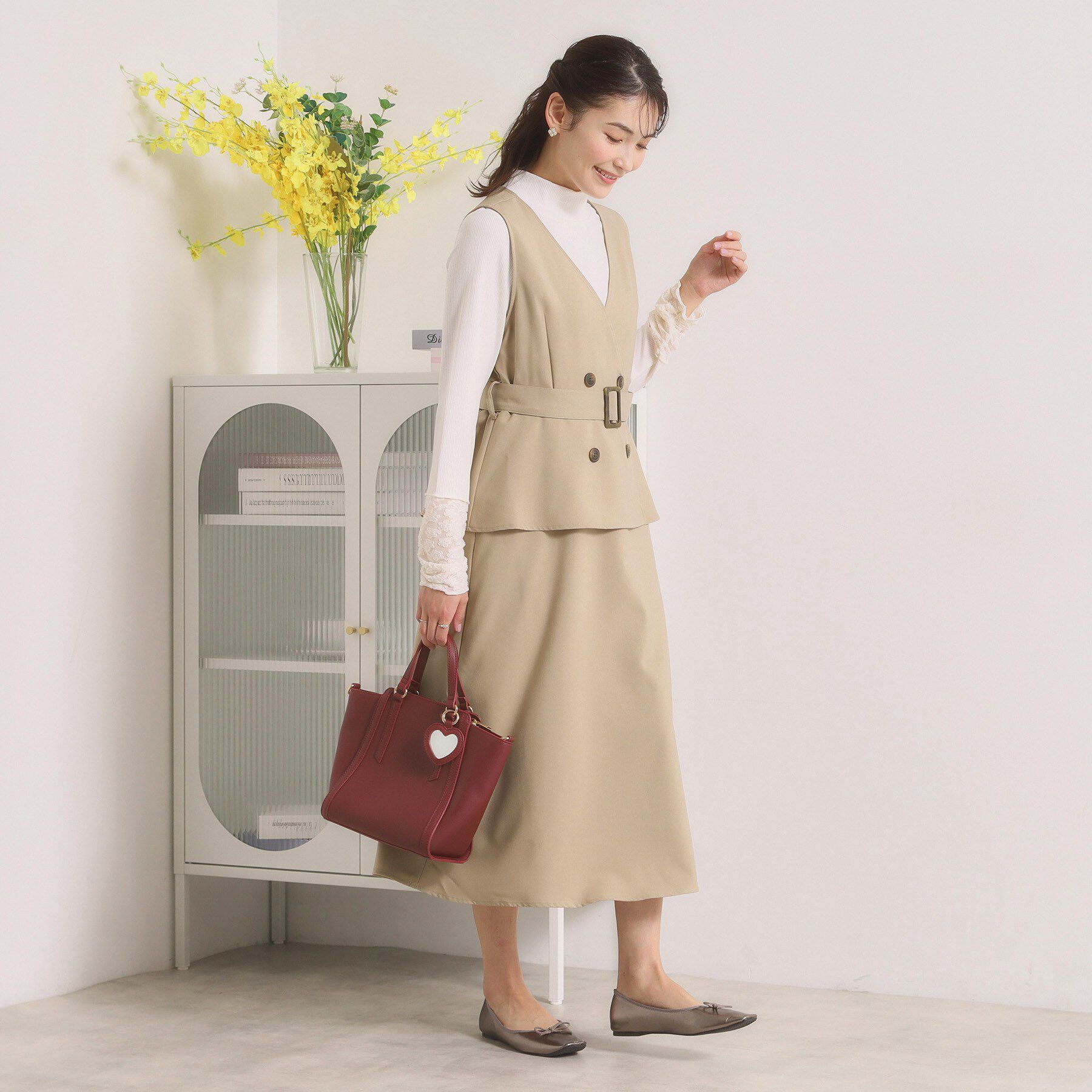 ITS&rsquo;DEMO「【手洗い可】トレンチ風ジャンスカ」|ワンピース|