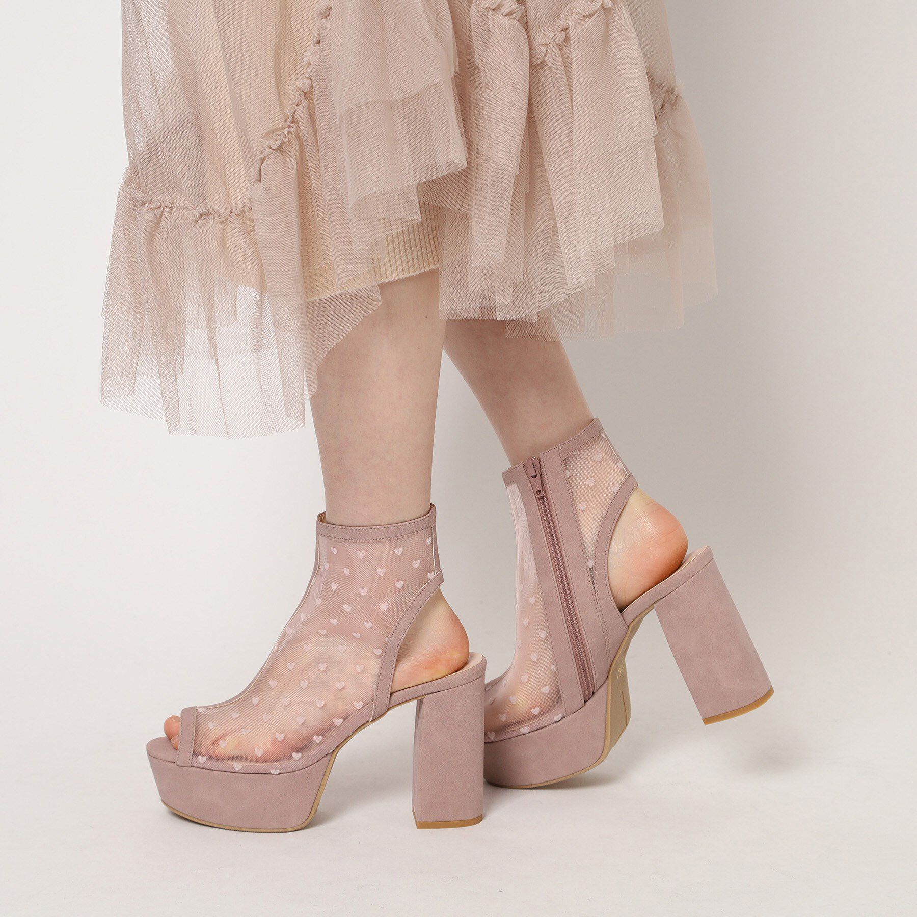 ESPERANZA「厚底ラク盛りブーツヒールサンダル」|ショートブーツ|