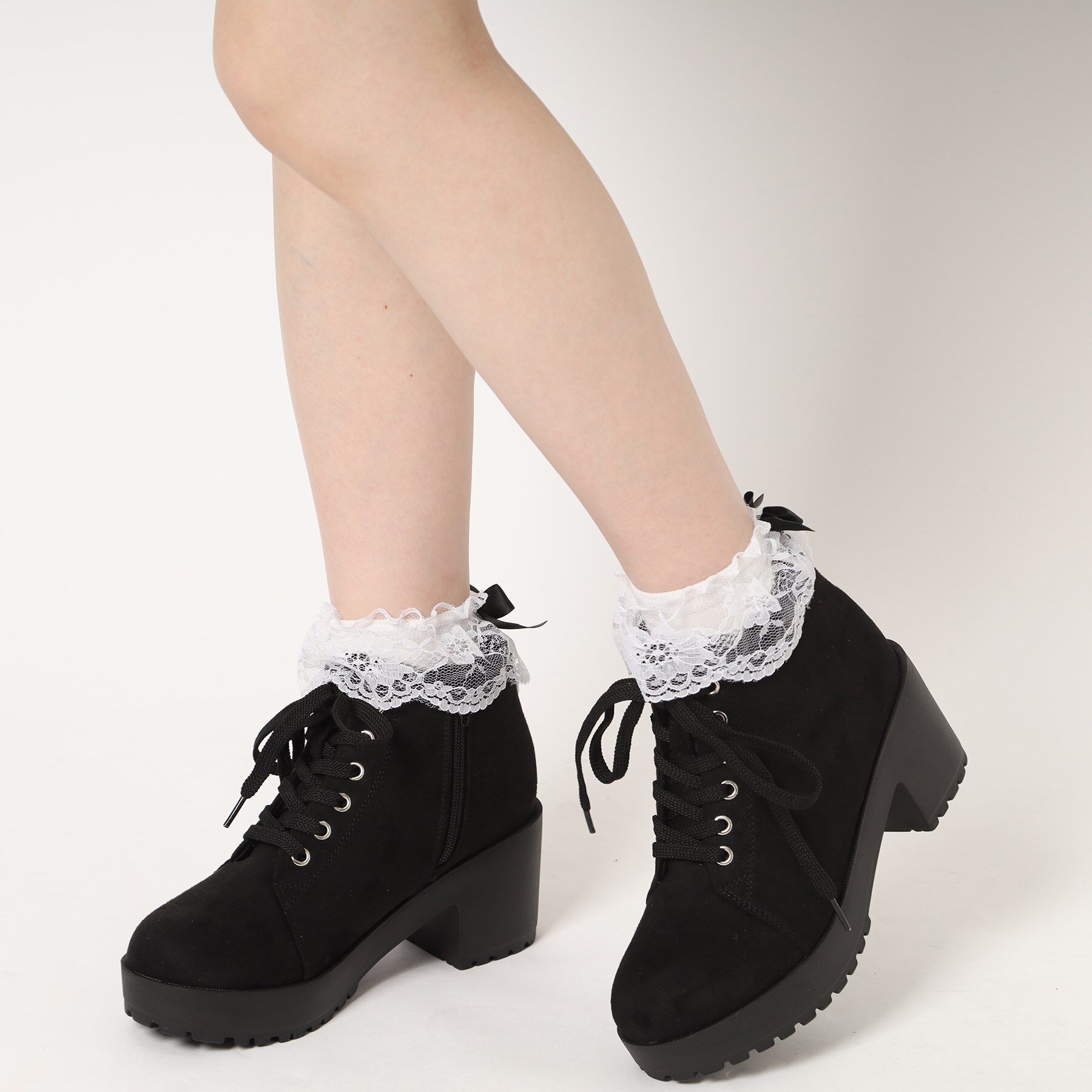 csT&P「一体厚底レースアップブーツ」|ショートブーツ|