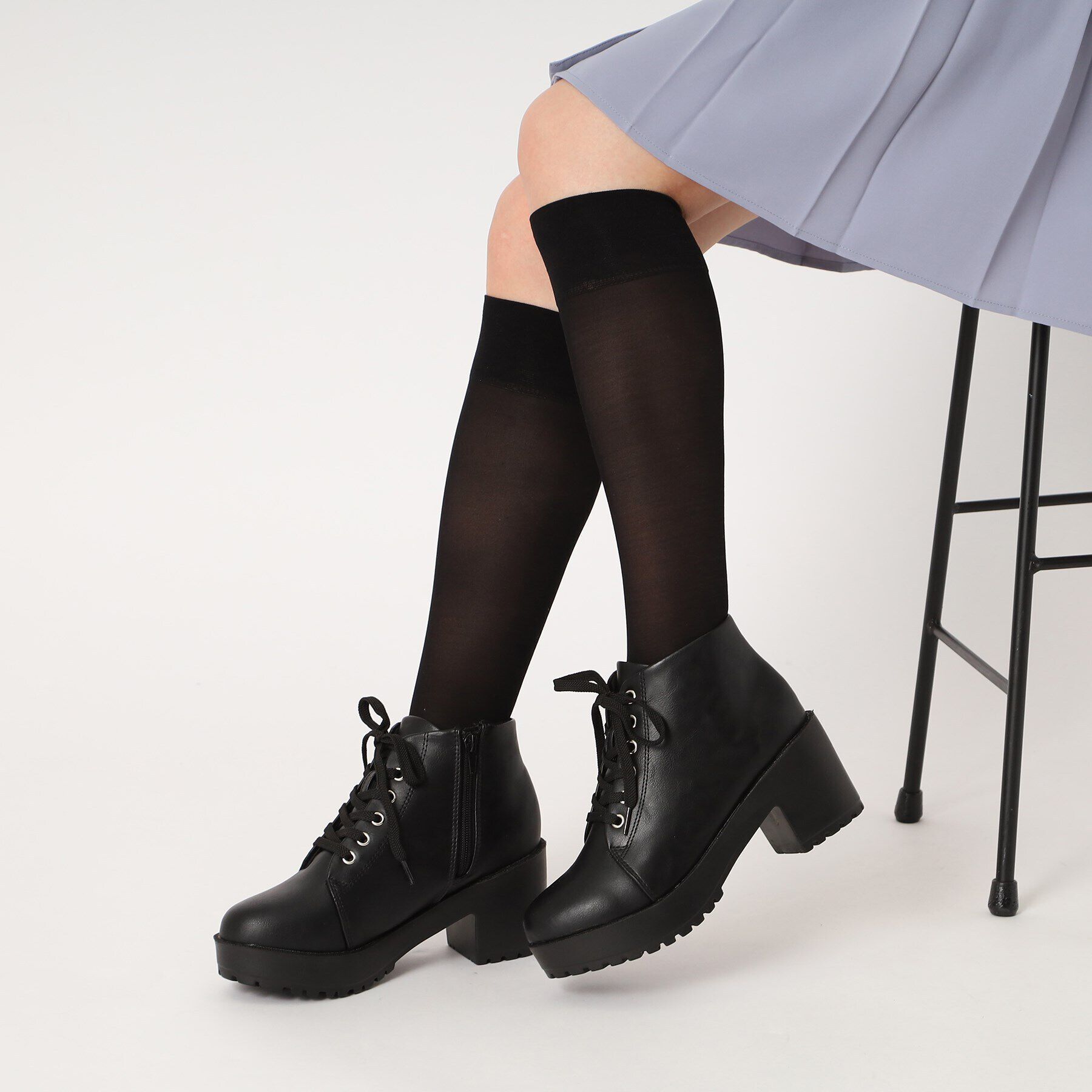 csT&P「一体厚底レースアップブーツ」|ショートブーツ|