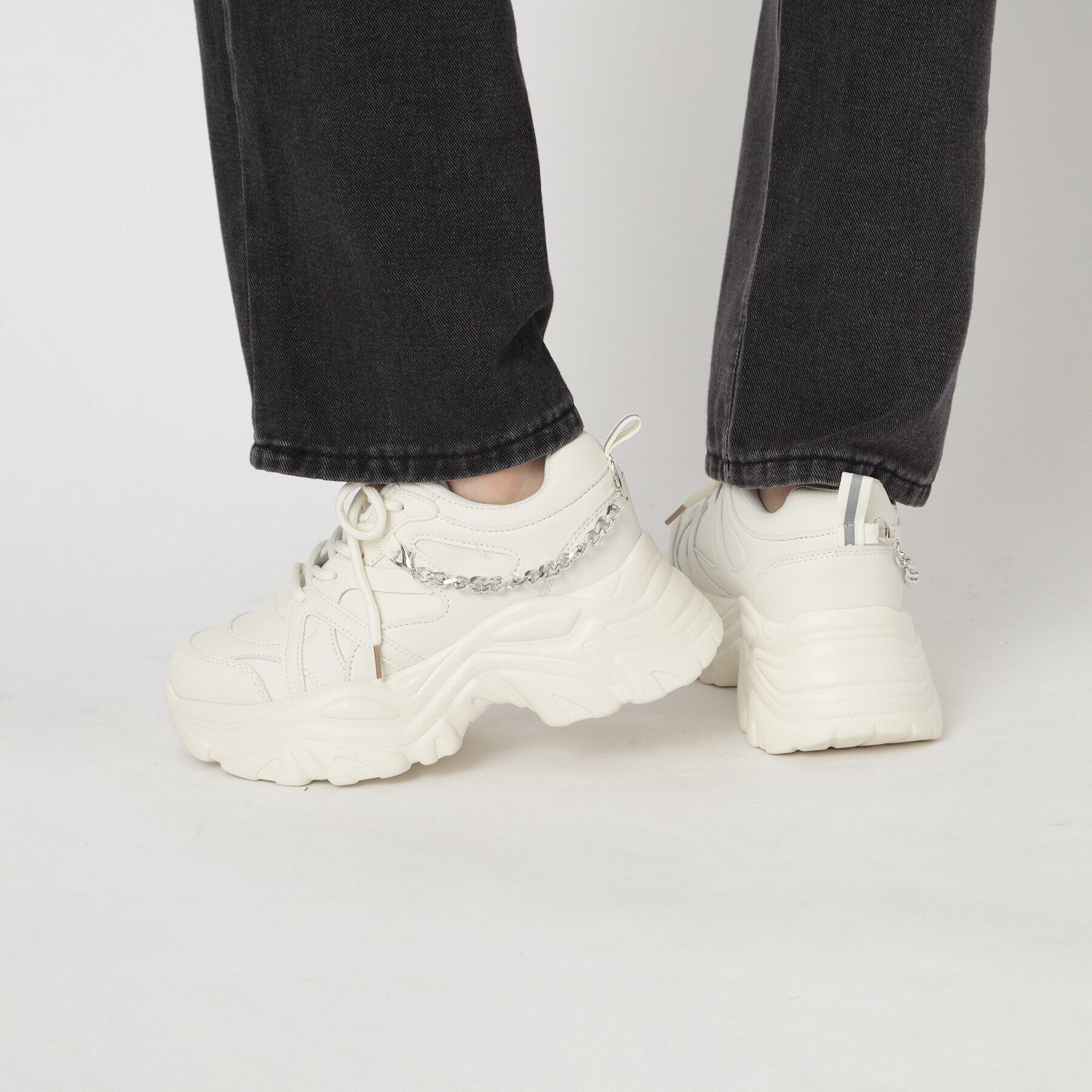 csT&P「【2WAYチェーン付き】軽量ボリュームソール厚底スニーカー」|スニーカー|