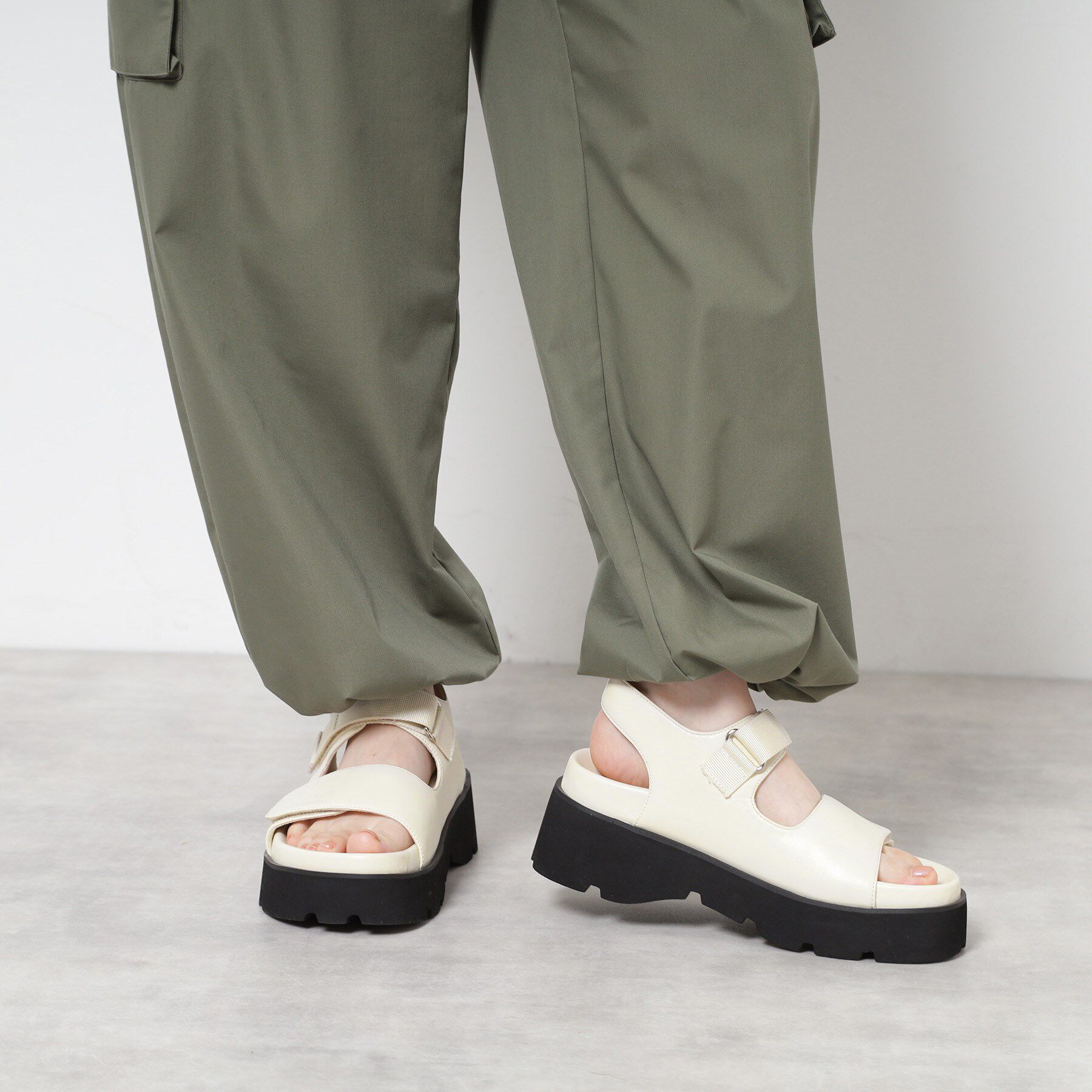 ESPERANZA「ダブルベルト厚底サンダル」|サンダル|