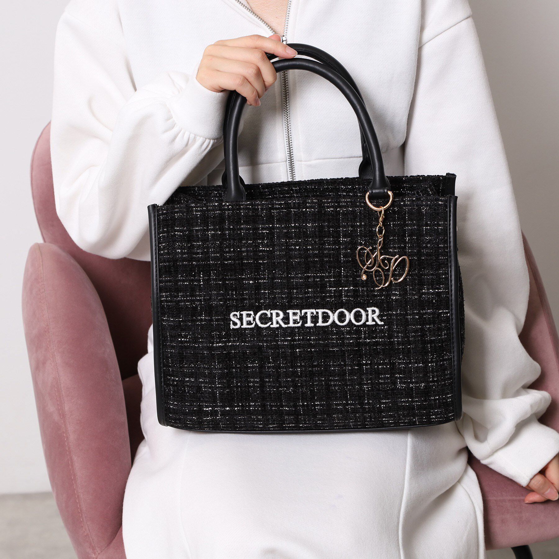 Ober Tashe「2way ツイードトートバッグ」|トートバッグ|ブラック(019)