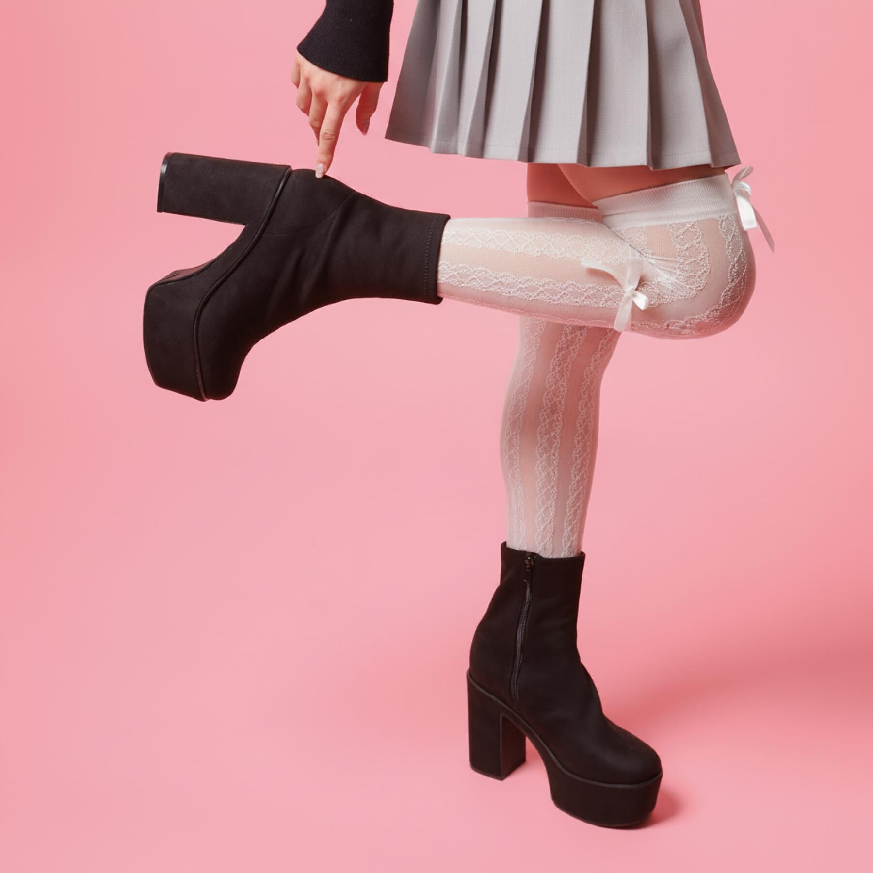 csT&P「厚底シンプルブーツ」|ショートブーツ|ブラック(119)