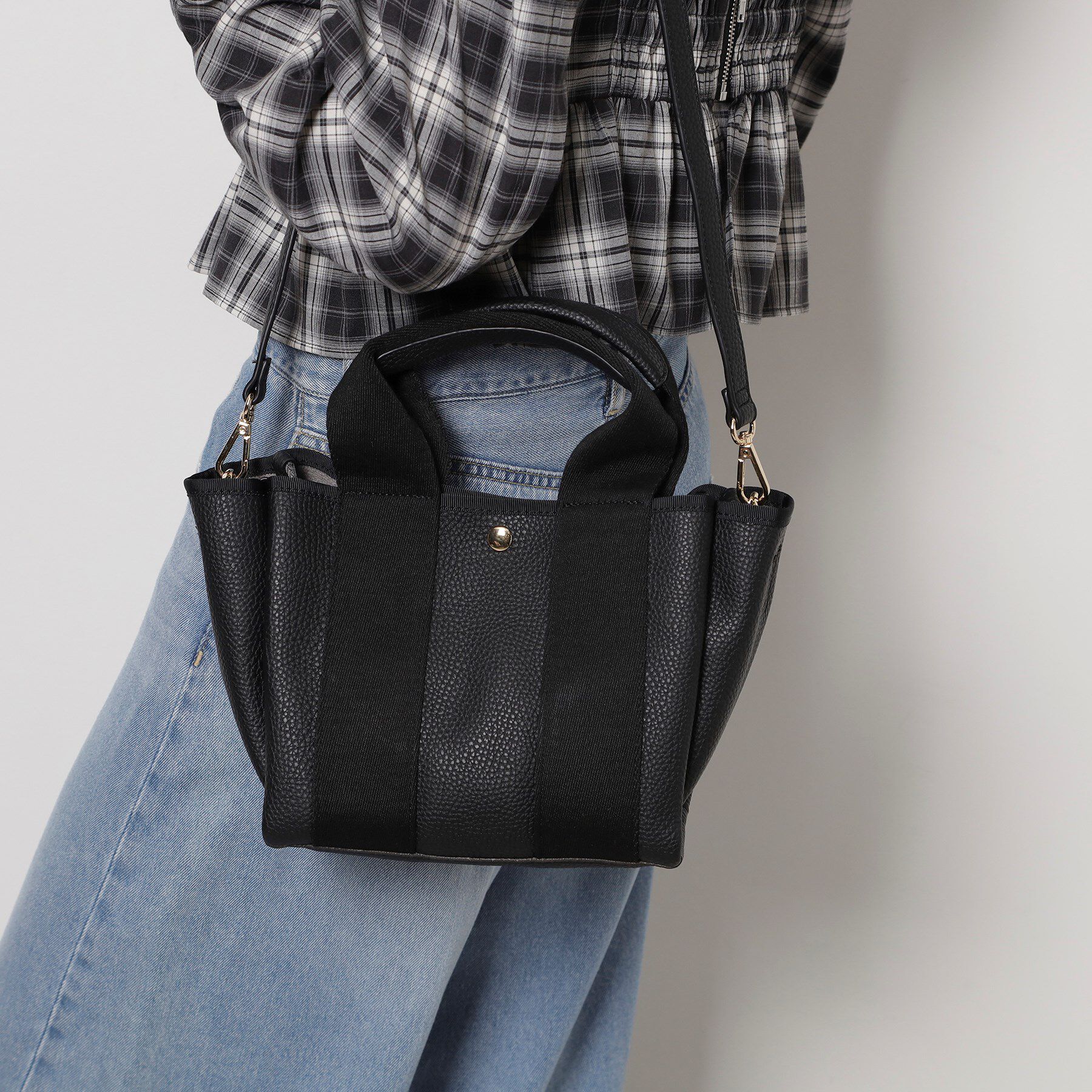 ESPERANZA「ショルダー付き2WAYテープトートバッグ」|トートバッグ|ブラック(019)