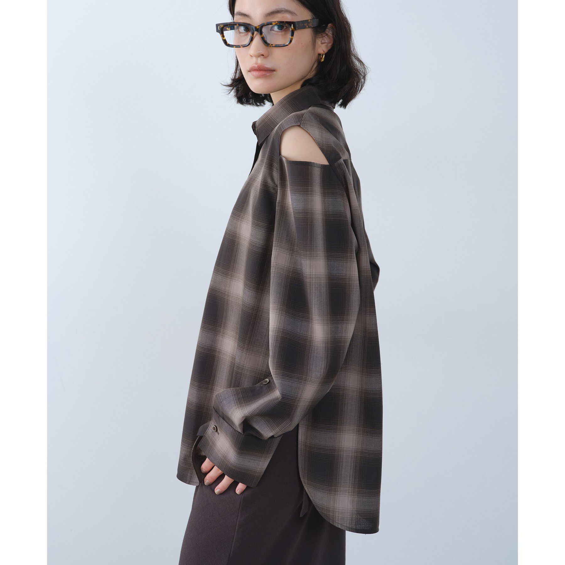 CODE A「shadow check over shirt」|シャツ・ブラウス|