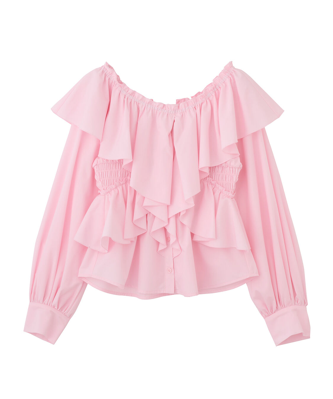 COCO DEAL「フリルオフショルブラウス」|シャツ・ブラウス|ピンク