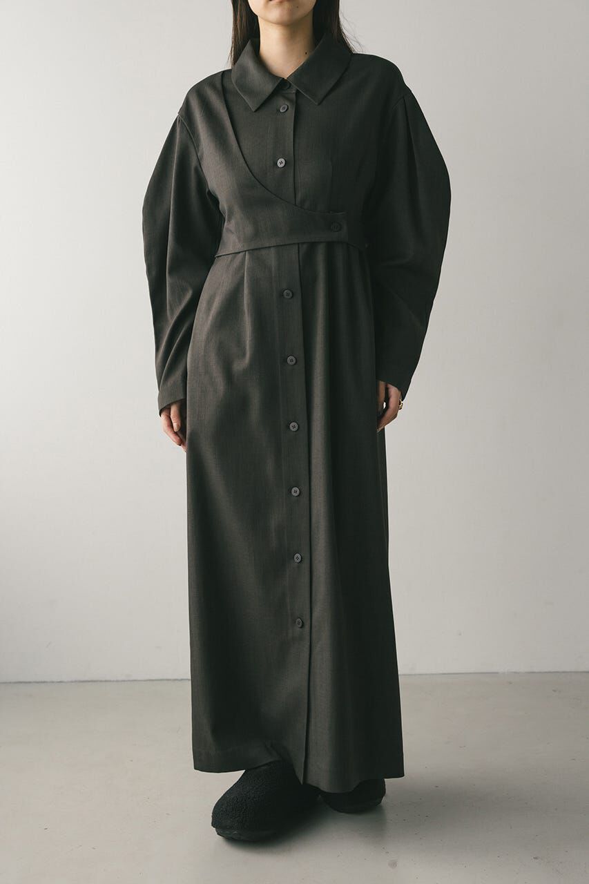 STYLEMIXER「アシンメトリーシャツワンピース」|ワンピース|