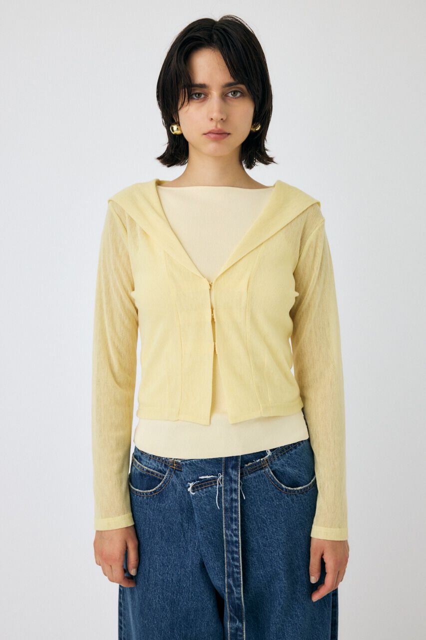 MOUSSY「SHEER CUT フーディ」|パーカー|