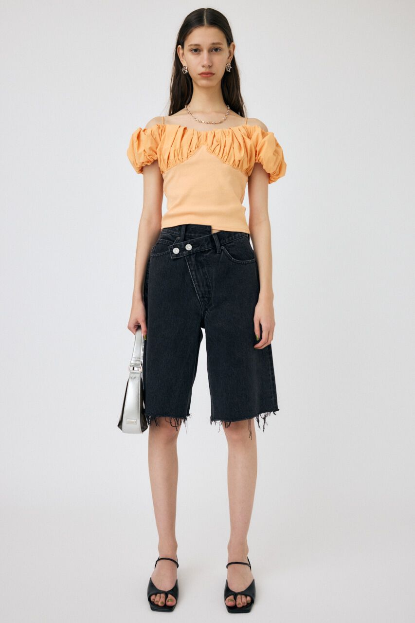 MOUSSY「VOLUME SLEEVE DOCKING トップス」|Tシャツ・カットソー|