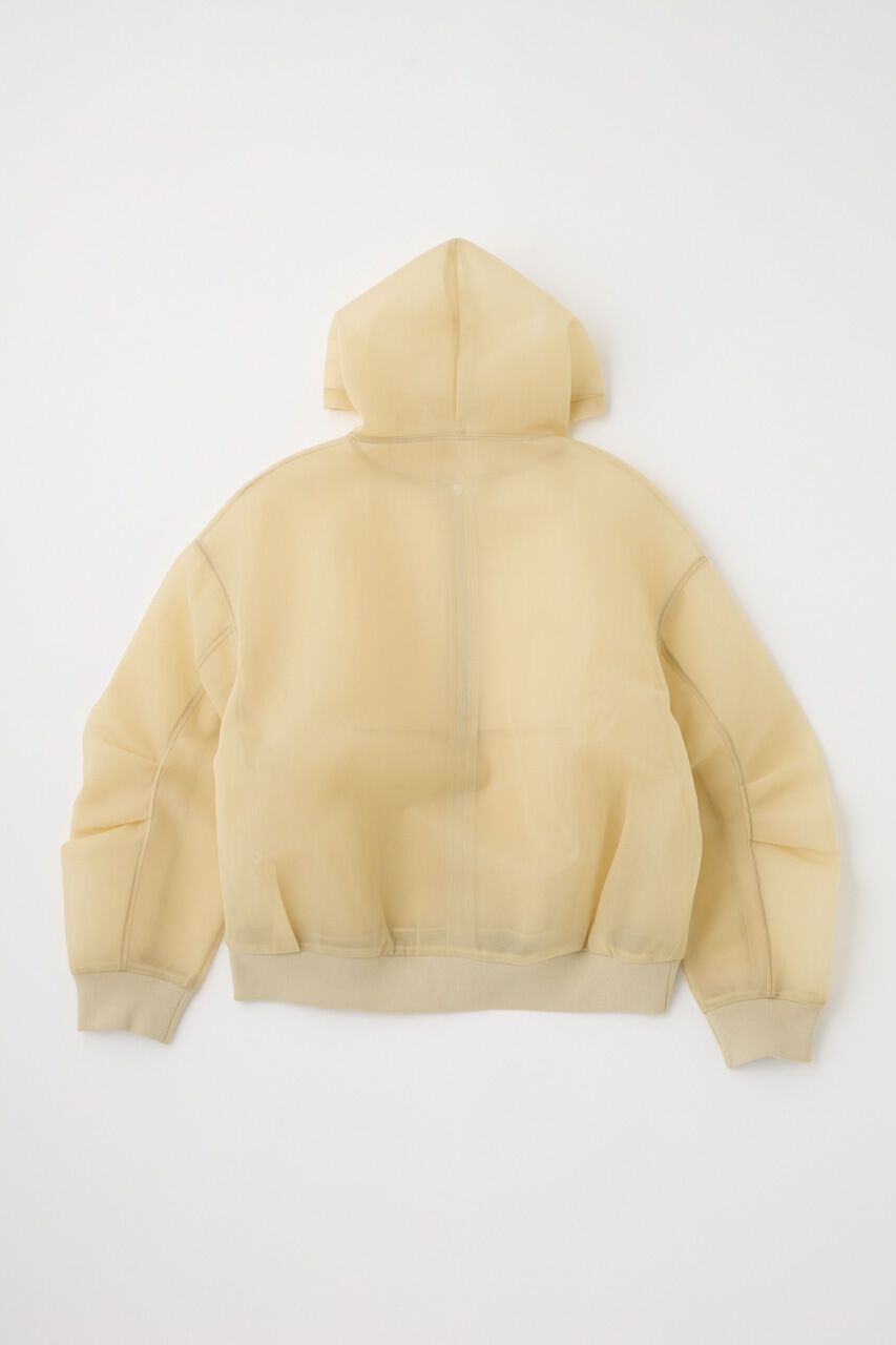 MOUSSY「SHEER CARDBOARD ジップアップフーディ」|パーカー|