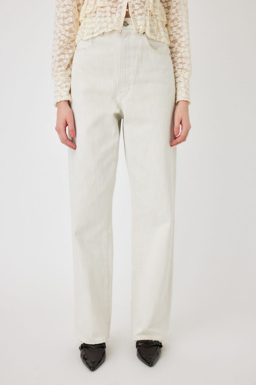 MOUSSY「HW WHT LOOSE STRAIGHT」|デニム|WHT