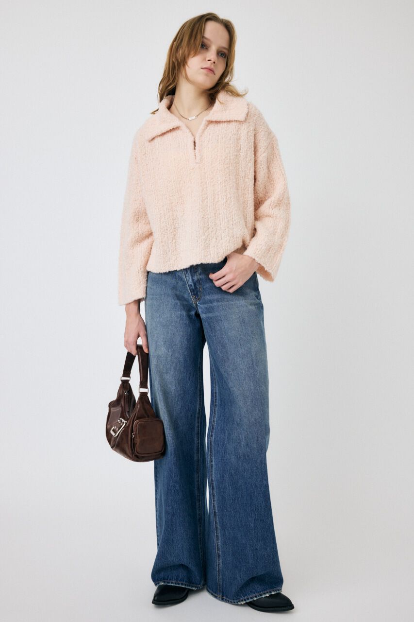 MOUSSY「OPEN COLLAR ニット」|ニット・セーター|