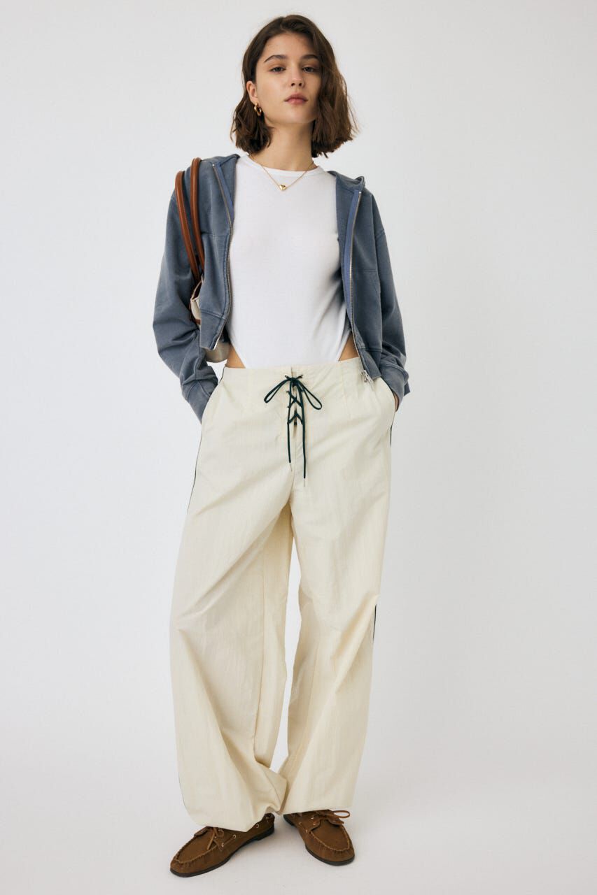 MOUSSY「SHEER PANEL LACE UP パンツ」|その他|