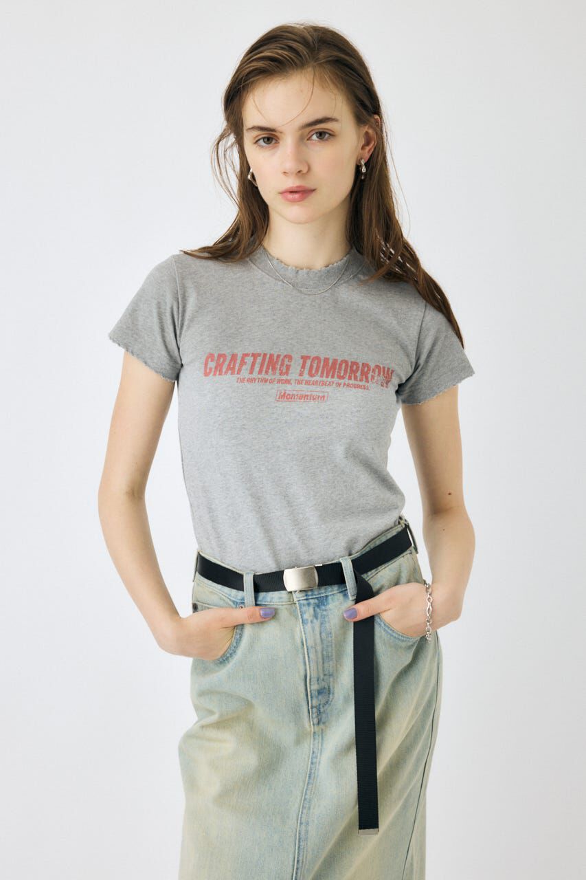 MOUSSY「FADED ロゴ TEE」|Tシャツ・カットソー|T.GRY
